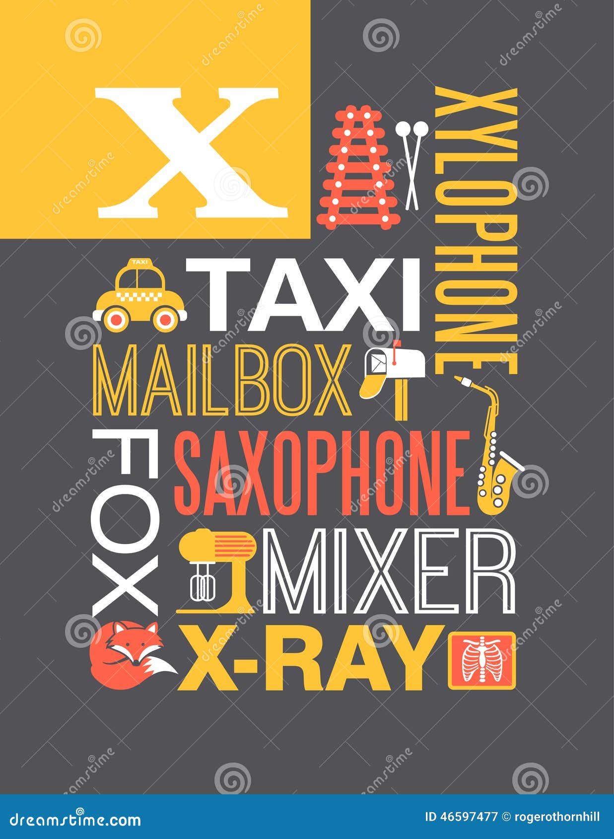 worksheet X Words letter x words typography illustration alphabet poster design design