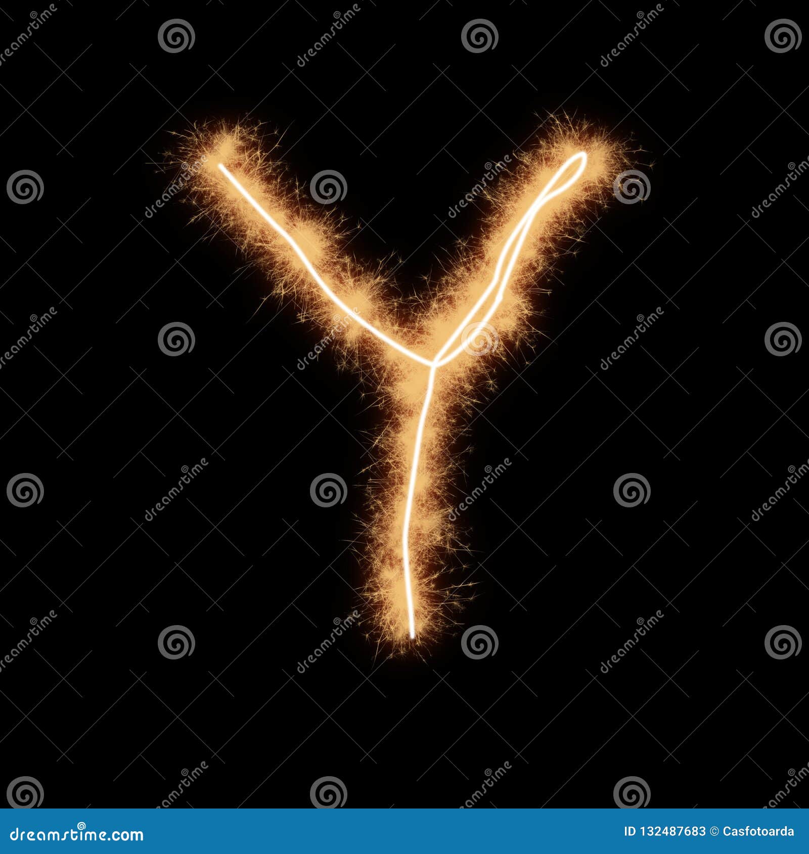 Letter Y of Alphabet on a Black Background Stock Illustration Illustration of shiny, black