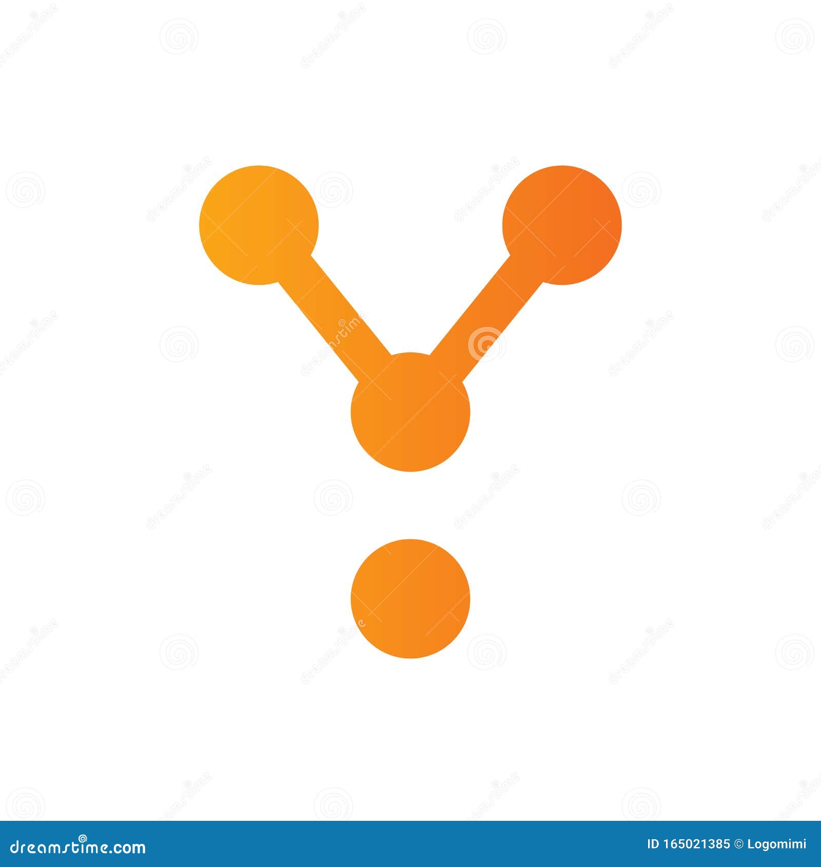 letter y tech logo, abstract dots connection concept, moden   