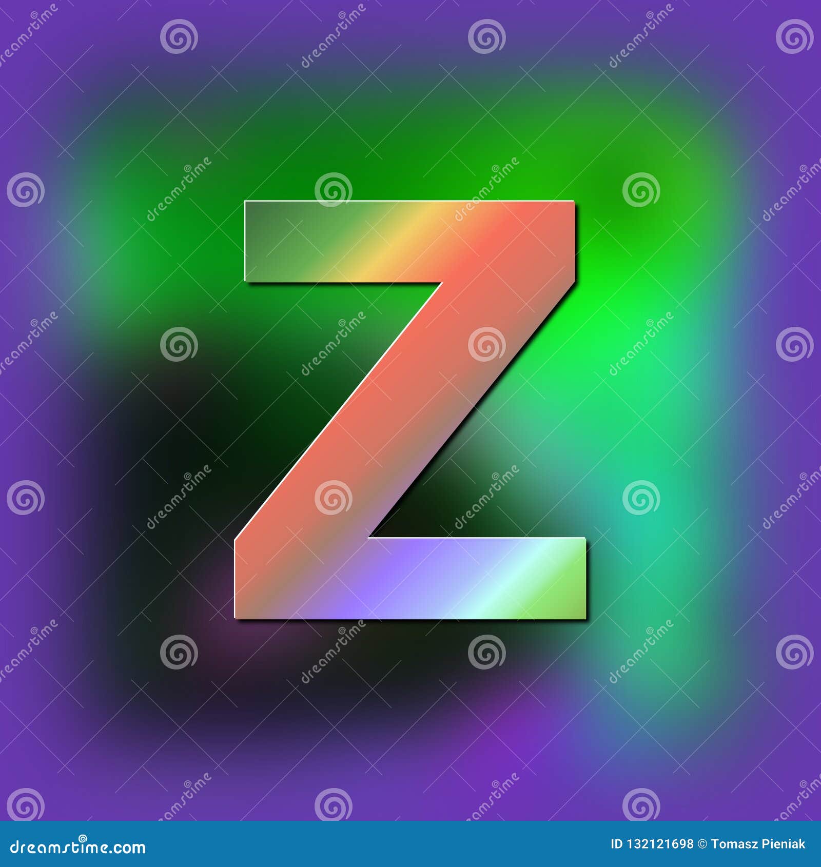 The Letter Z is Placed on the Texture Stock Illustration - Illustration ...
