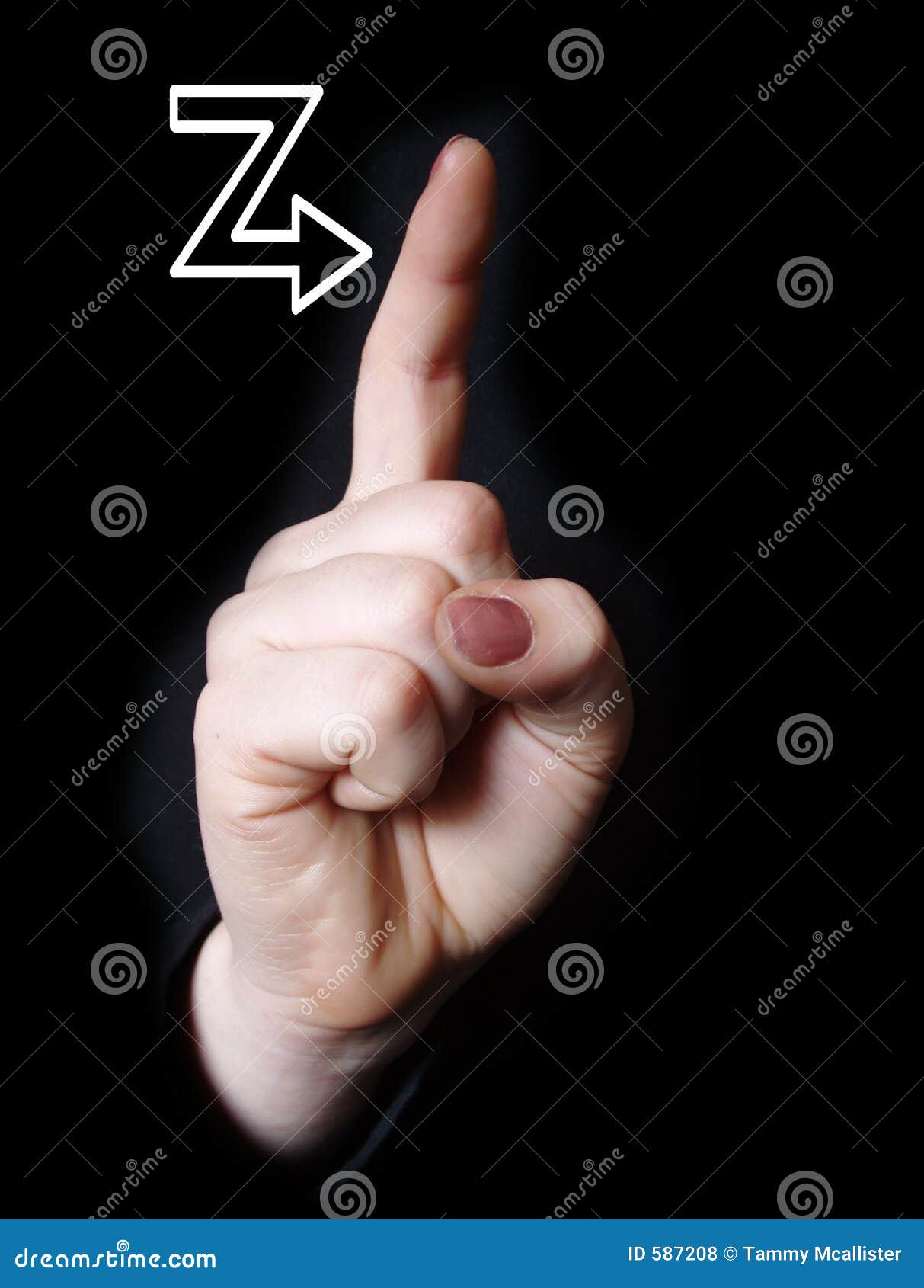 Letter z in sign language stock photo image of woman letter 587208
