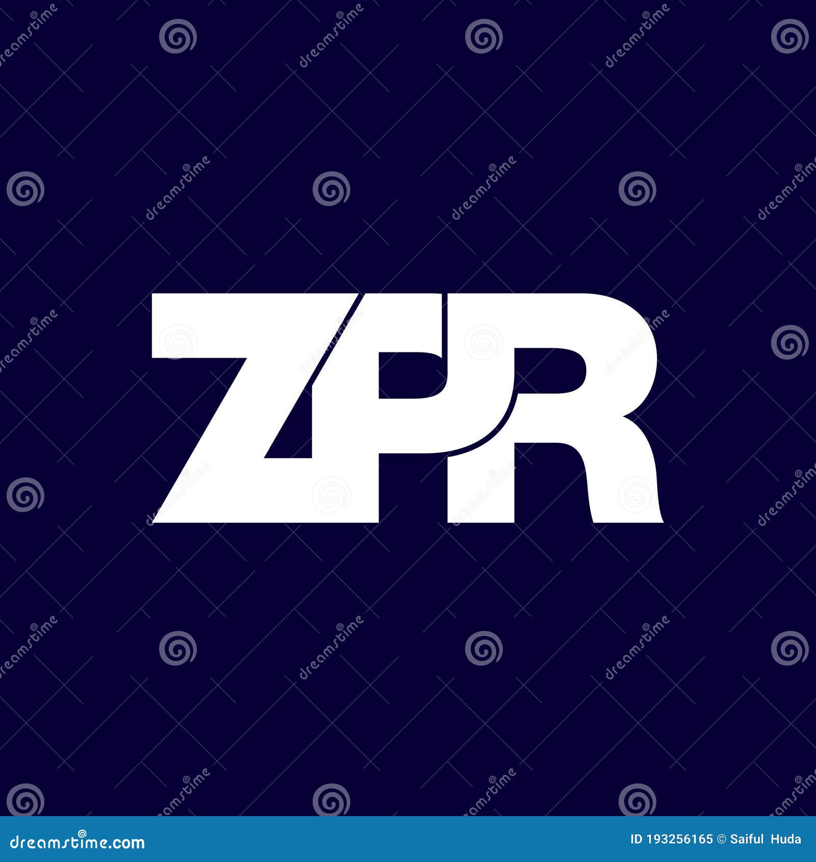 letter zpr simple monogram logo icon .