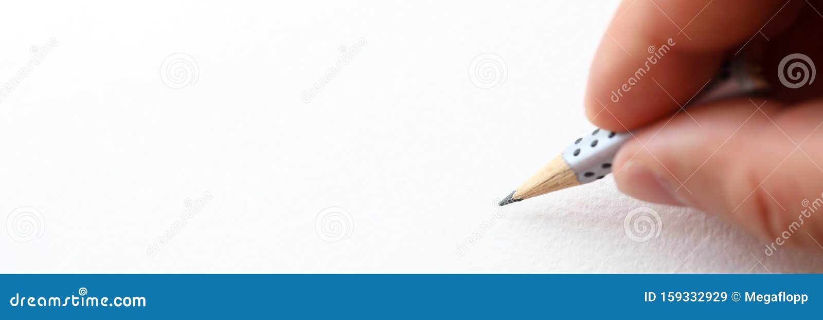 Male Hand Holding Simple Pencil Stump Stock Image - Image of ...