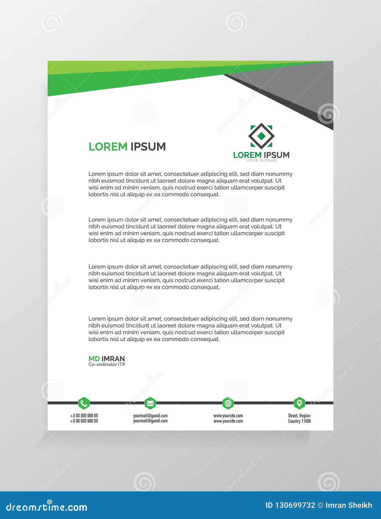 Letterhead Template Design Vector Illustration Editorial For Photography Letterhead Templates