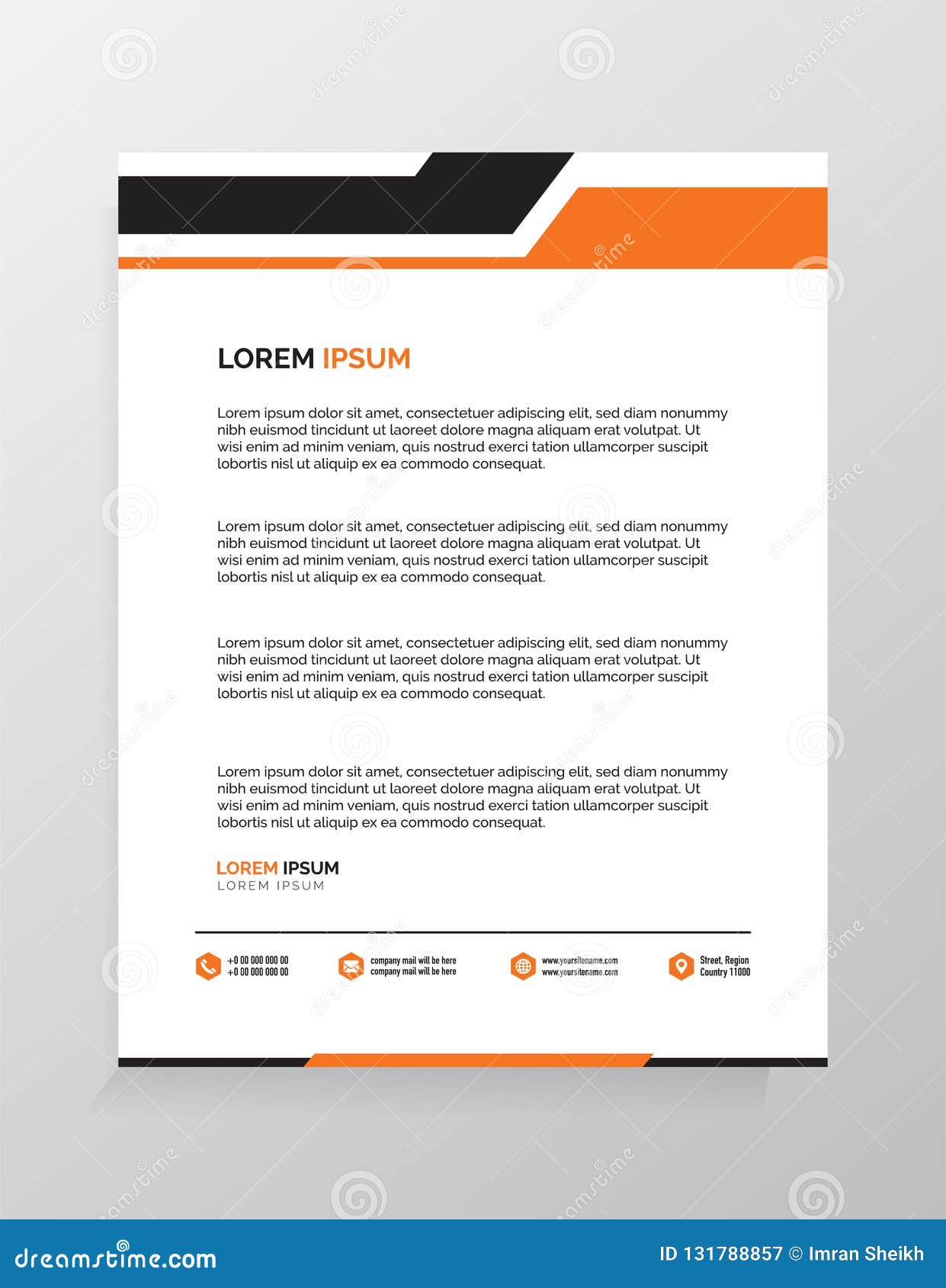 Letterhead Template Design Vector Illustration Editorial Within Photography Letterhead Templates