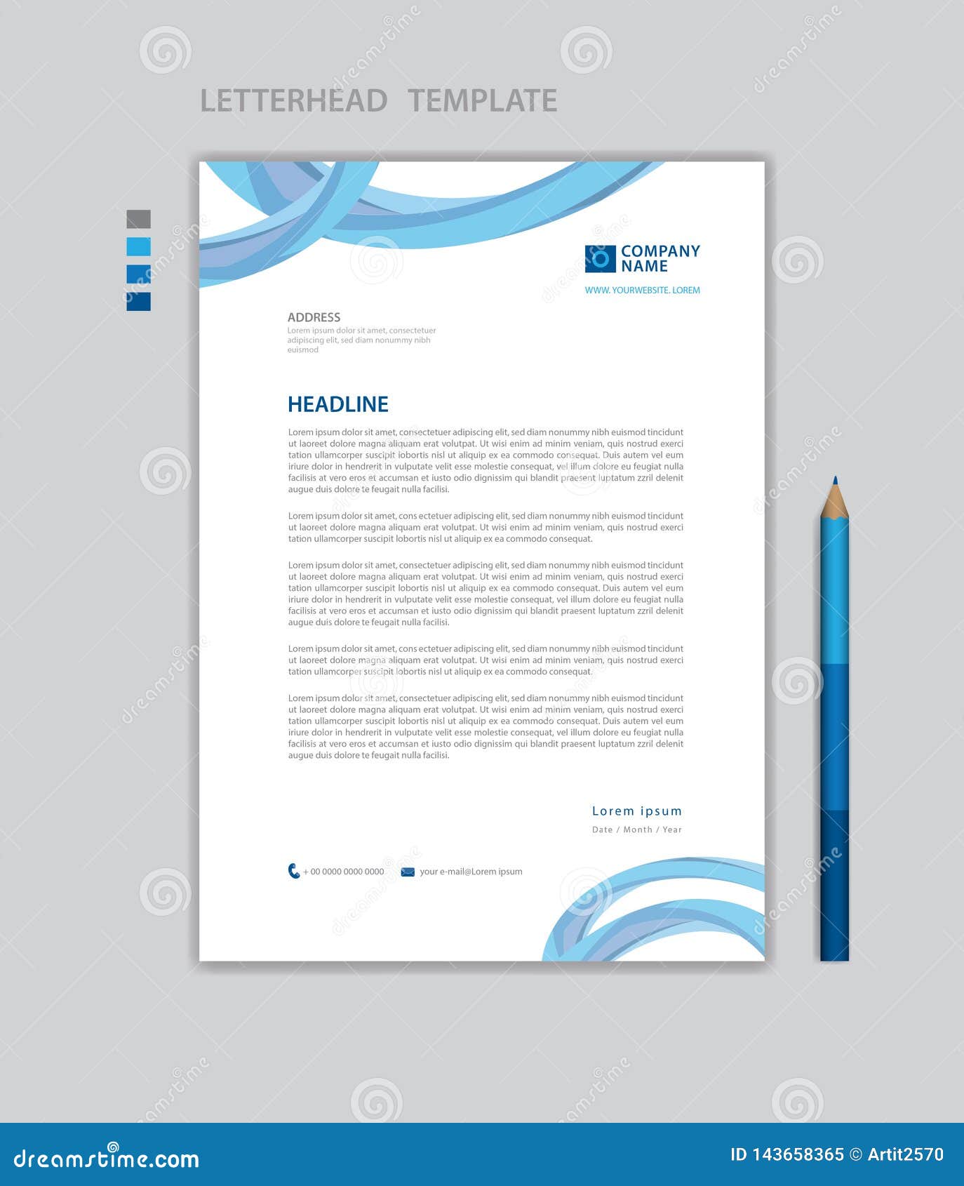 letterhead template vector minimalist style printing letterheads layout