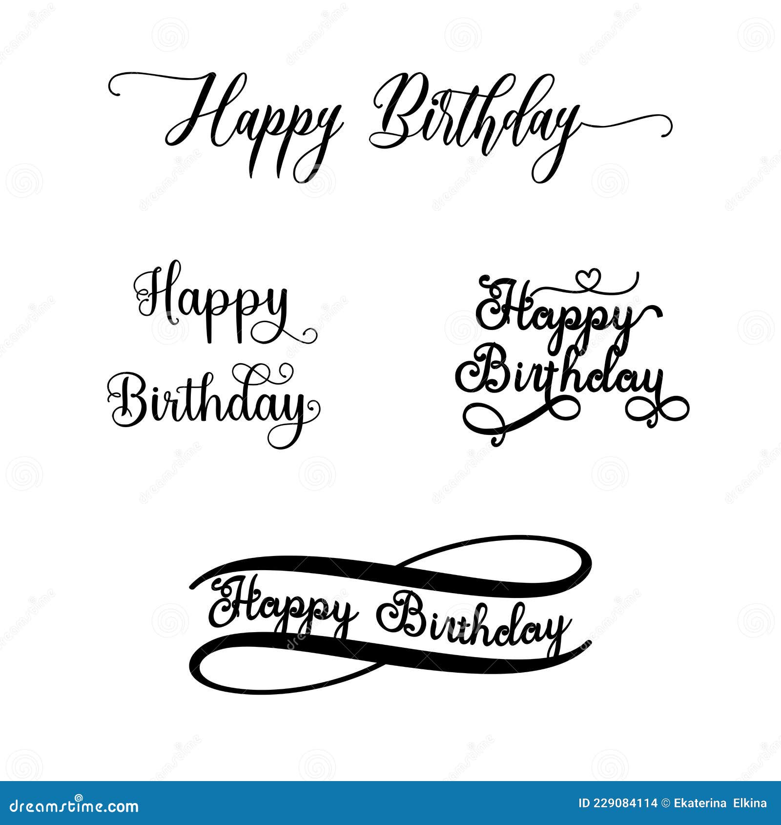 Lettering and Calligraphy Modern - Happy Birthday To You. Sticker, Stamp, Logo - Hand Made Stock Vector - Illustration of happy, sign: 229084114