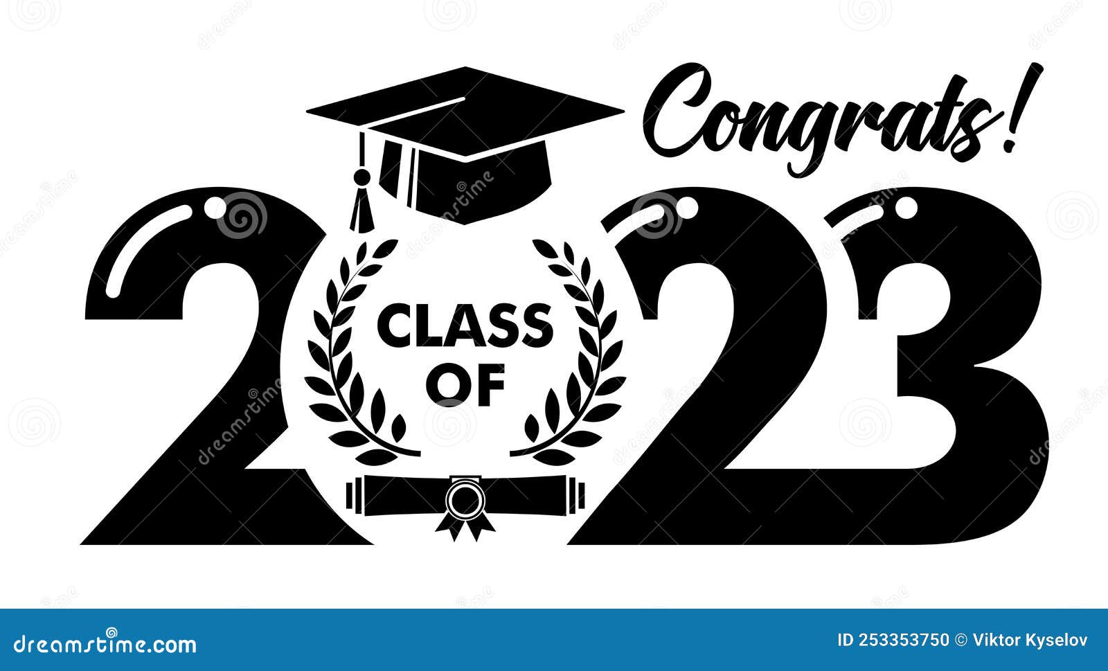 Class of 2024 graduation emblem Royalty Free Vector Image