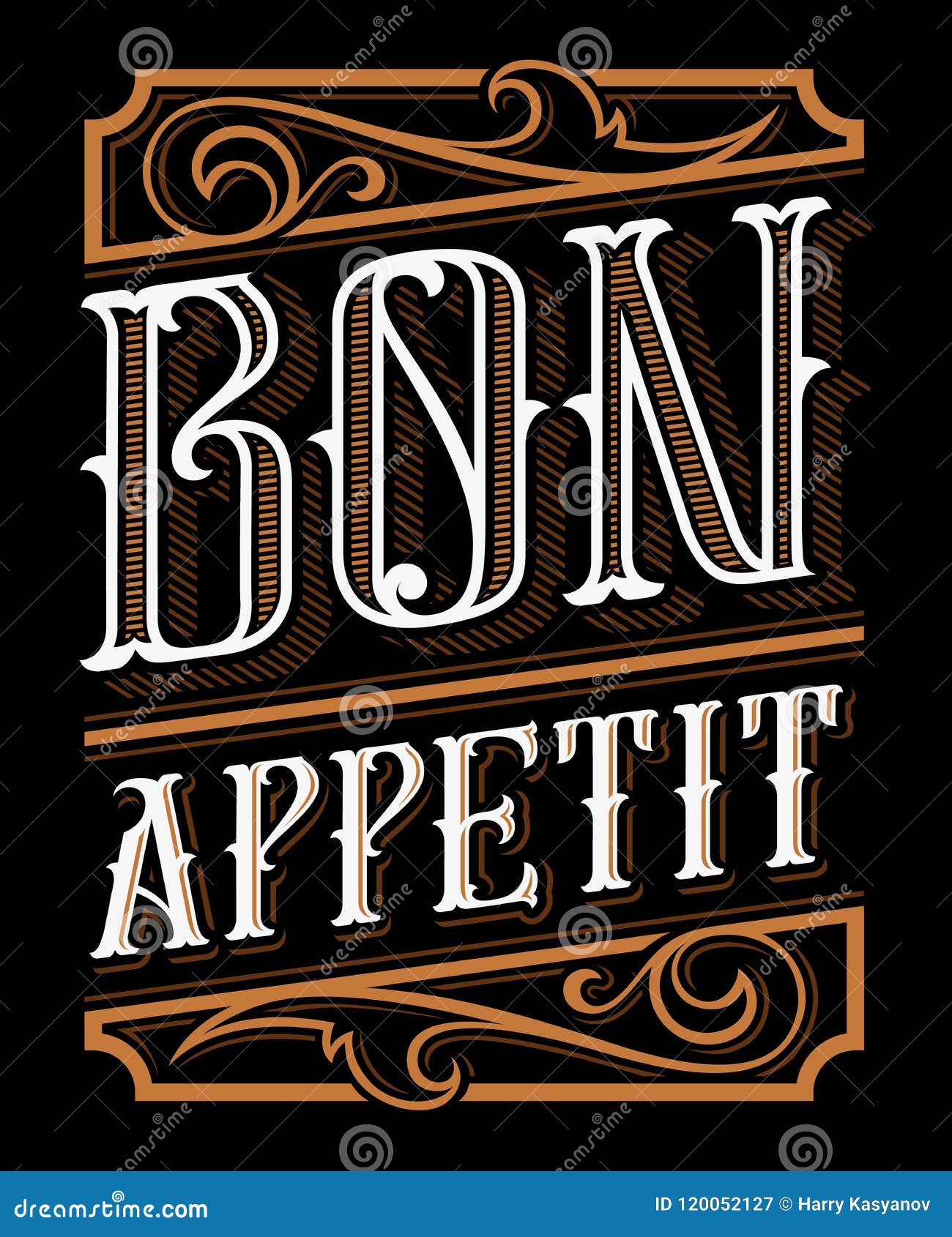 lettering  of bon appetit