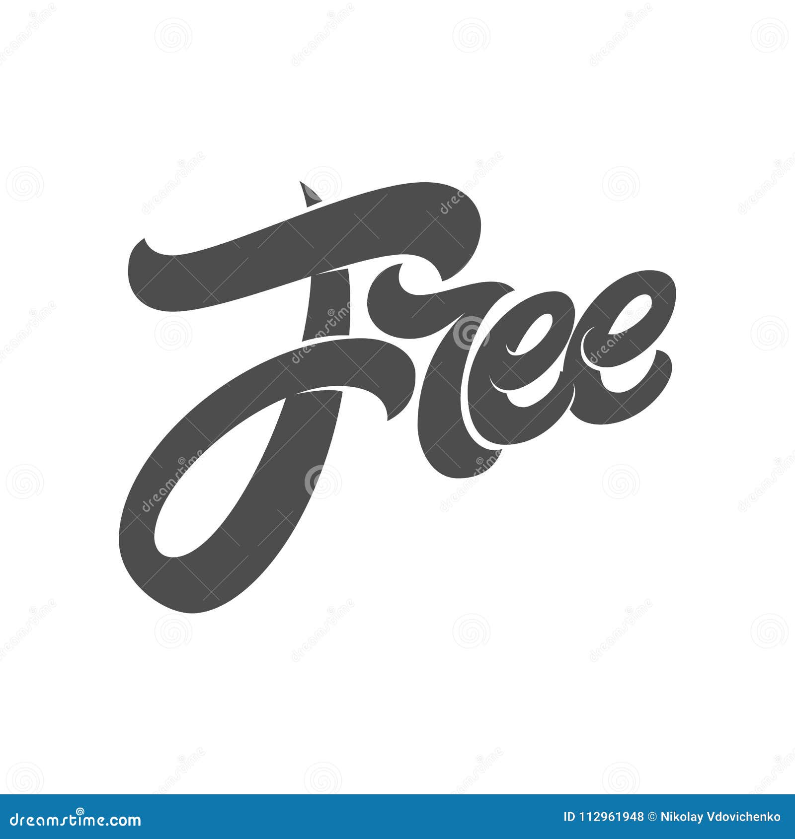 Lettering FREE for Design Logos, Signs, Labels and Stickers. Vector
