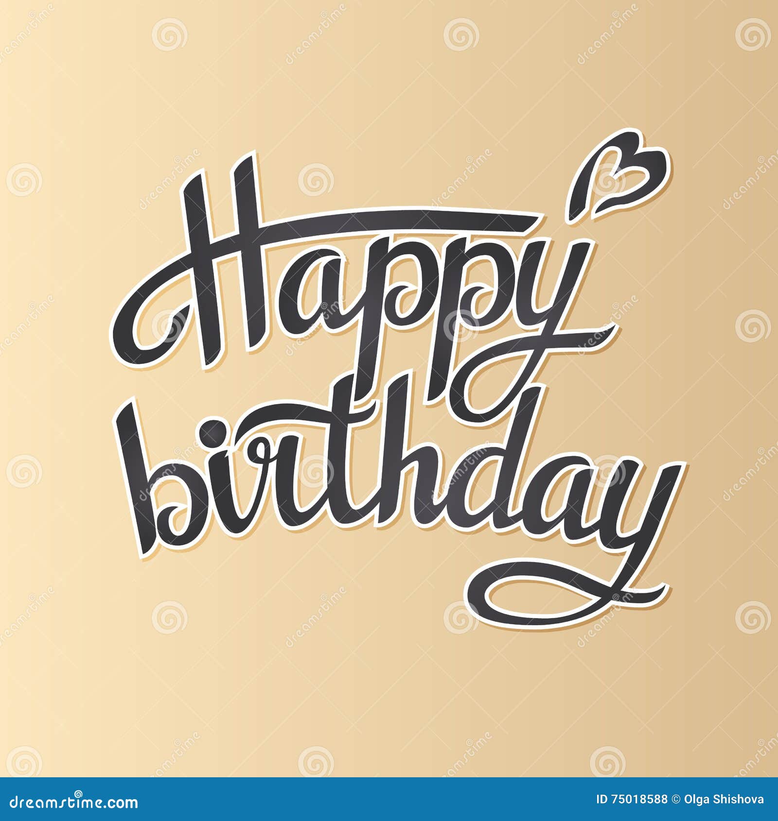 Lettering happy birthday stock illustration. Illustration of graphic ...