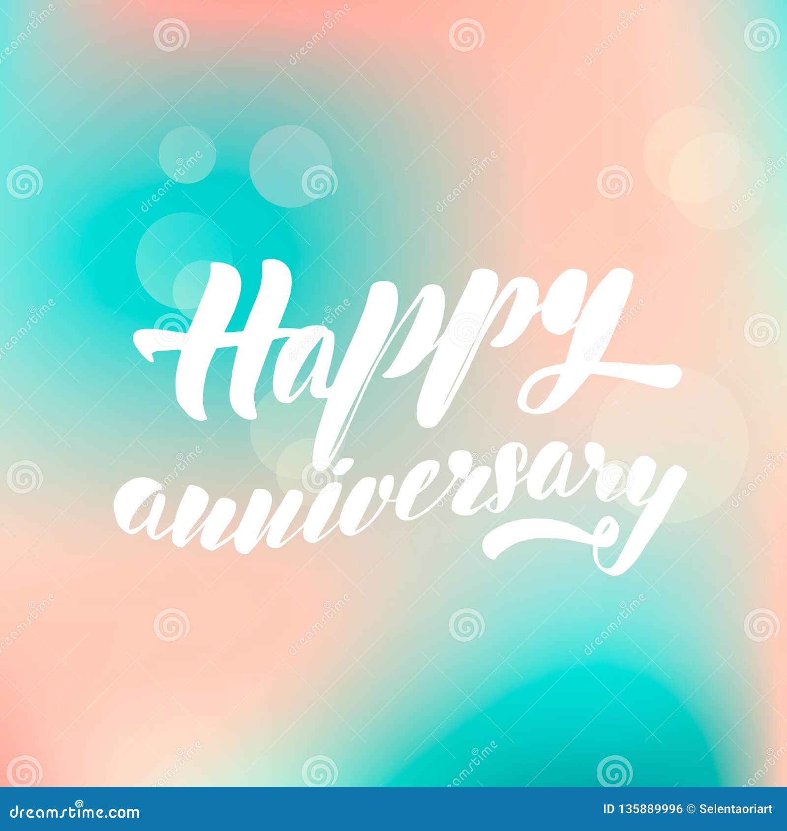 Lettering Inscription Happy Anniversary. Vector Stock Vector