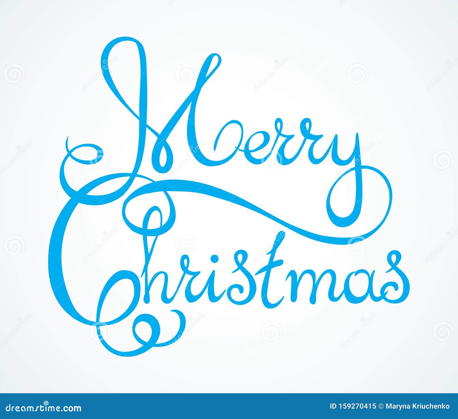 Lettering Merry Christmas. Vector Drawing Stock Vector