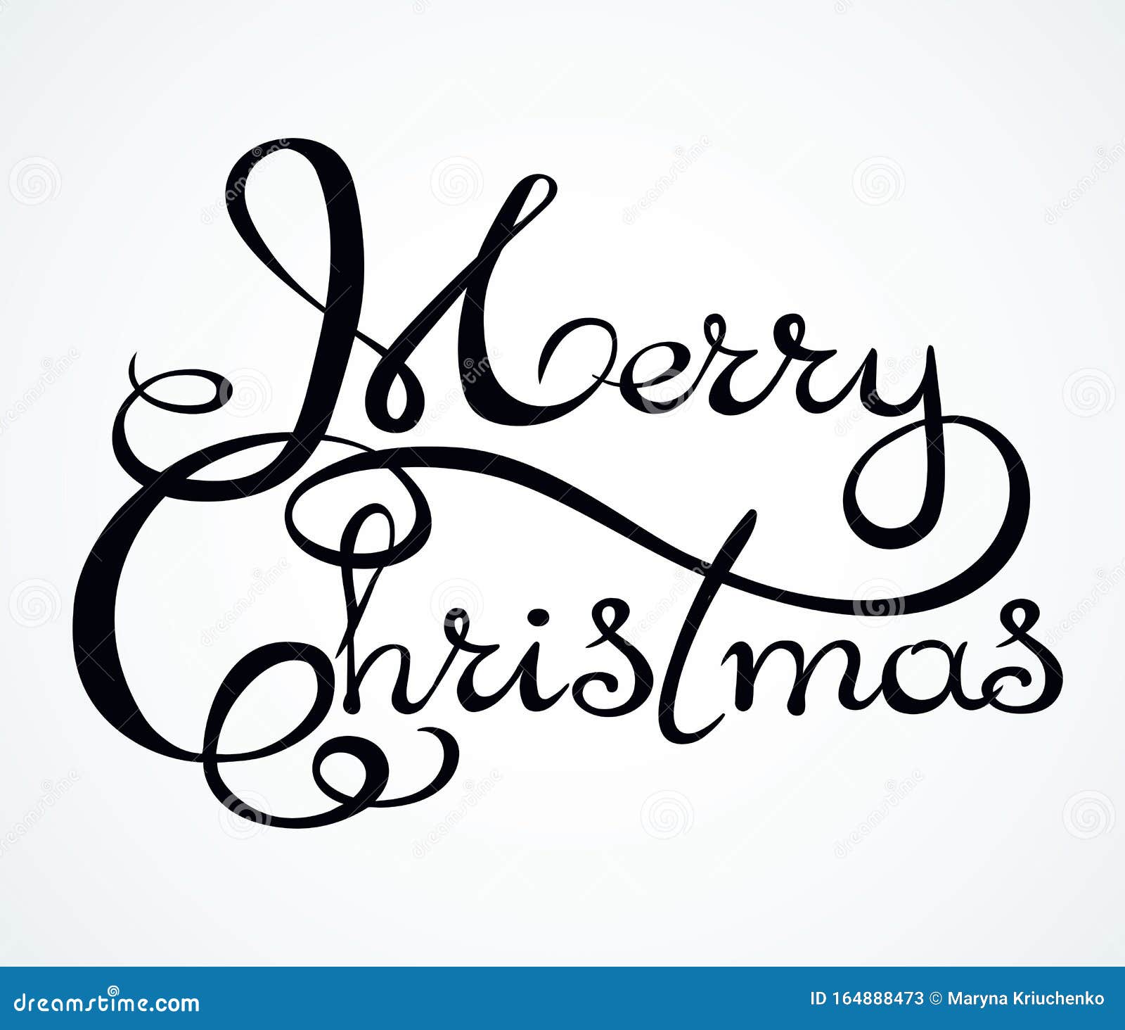 Lettering Merry Christmas. Vector Drawing Stock Vector