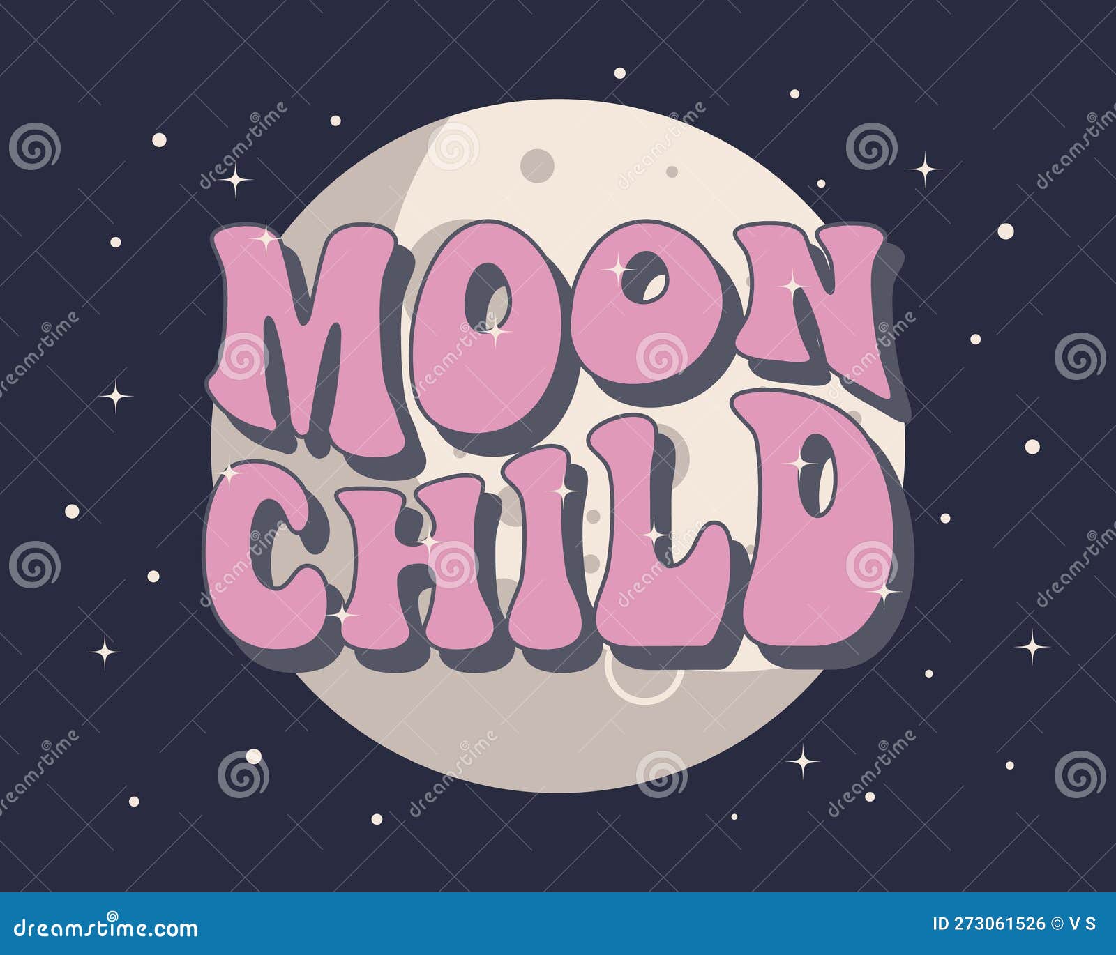 Lettering Moon Child on the Background of the Full Moon. Hand Drawn  Calligraphic Groove Lettering, Phrase Stock Vector - Illustration of  vector, presentation: 273061526