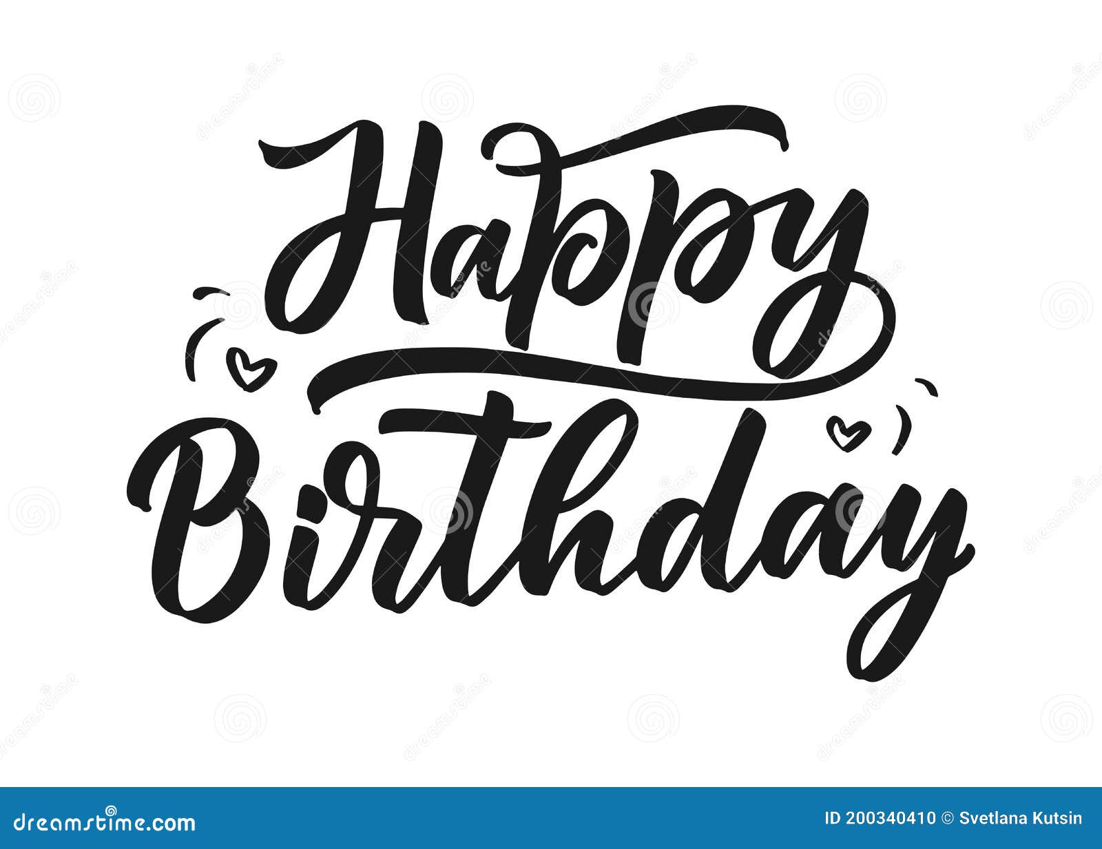 Lettering Slogan for Happy Birthday. Hand Drawn Phrase for Gift Card ...