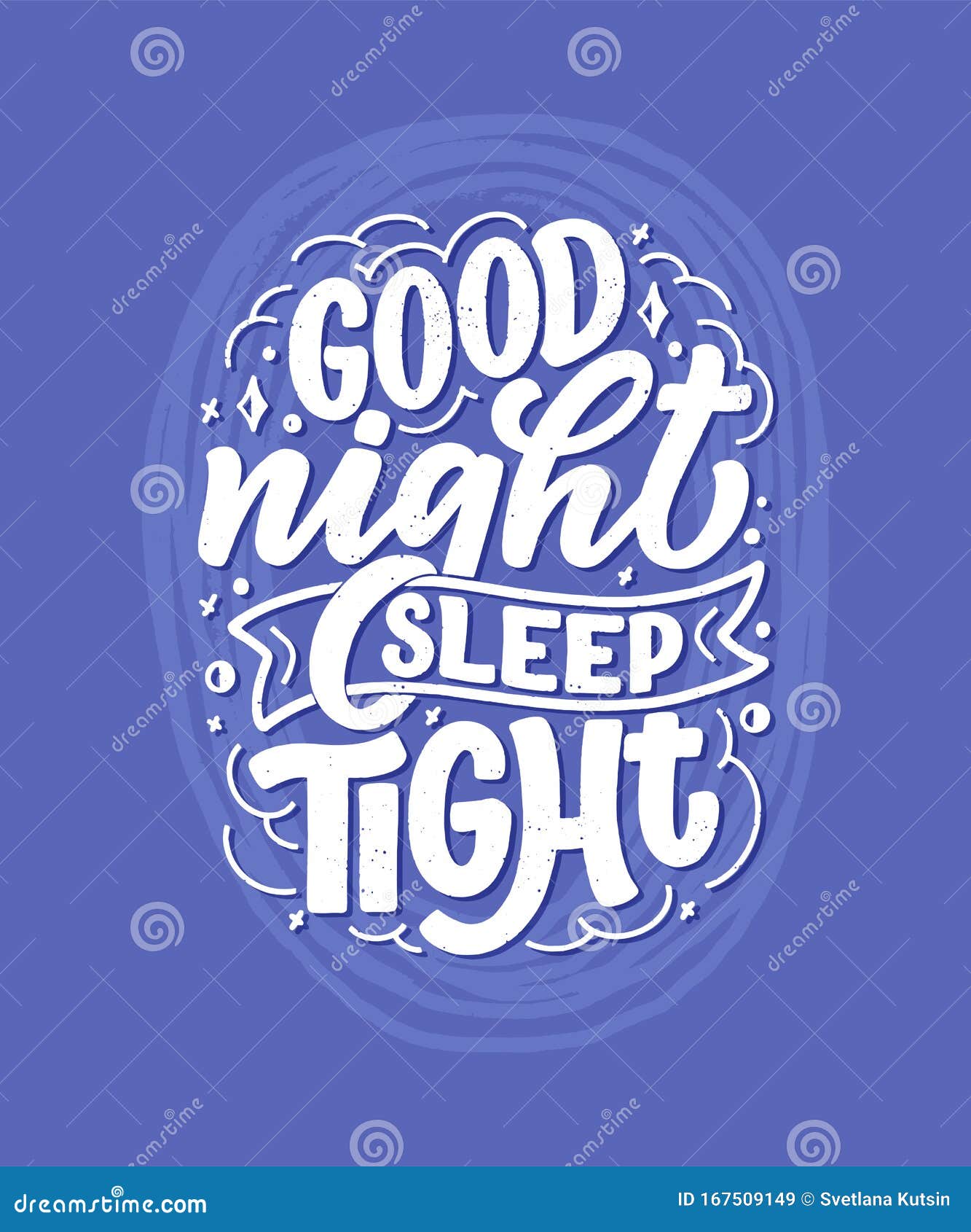 Lettering Slogan about Sleep and Good Night. Vector Illustration Design ...