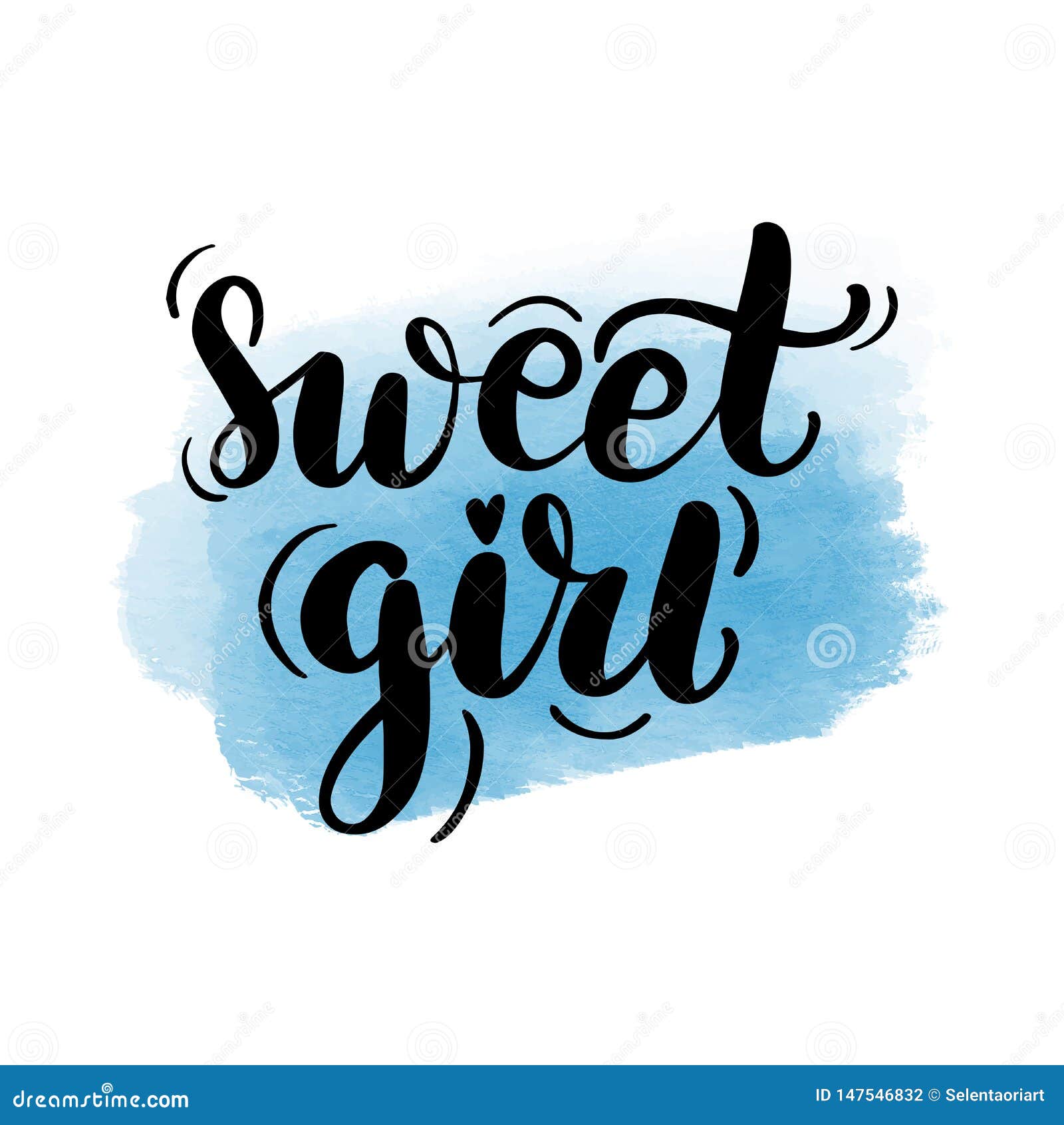 Lettering sweet girl stock vector. Illustration of lettering - 147546832