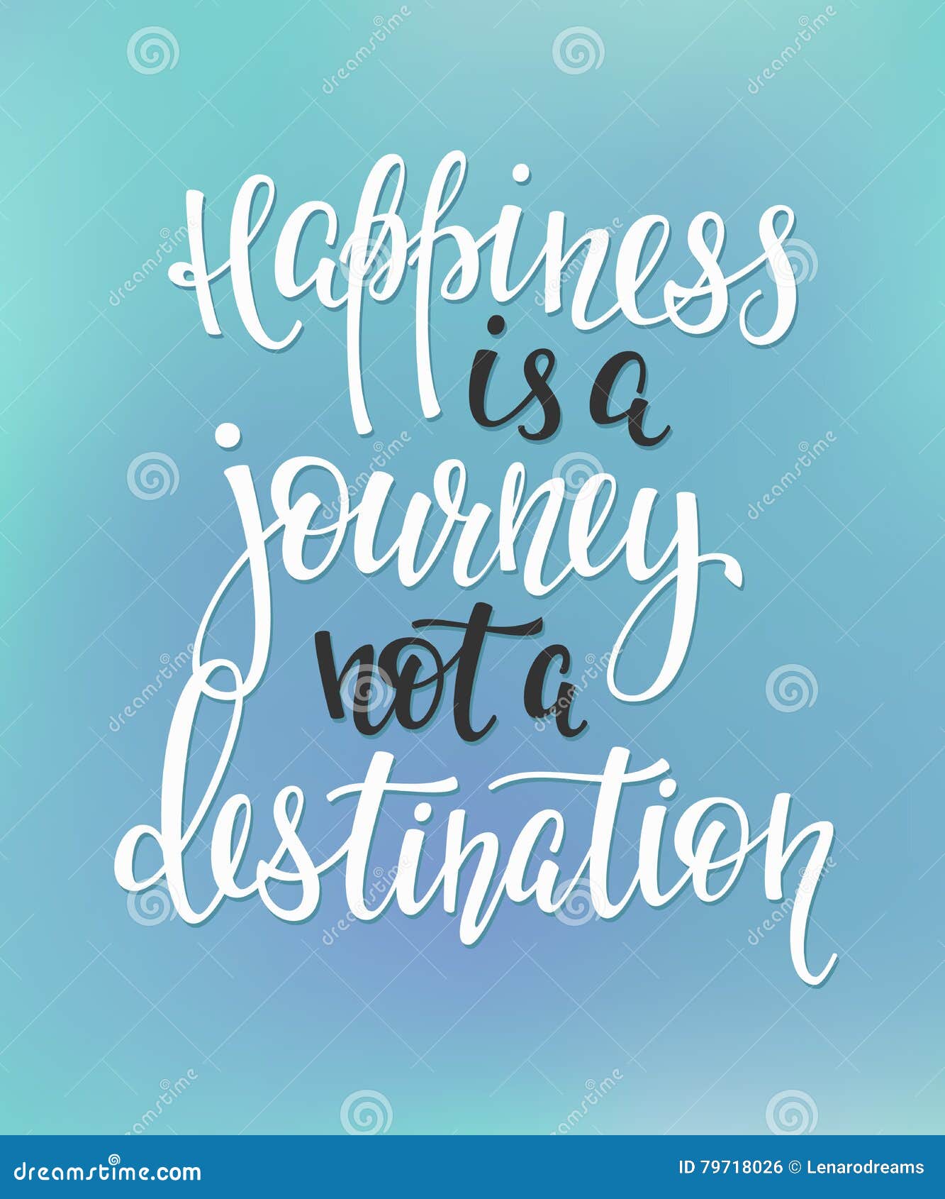 Lettering Typography Happiness Overlay Stock Illustration ...
