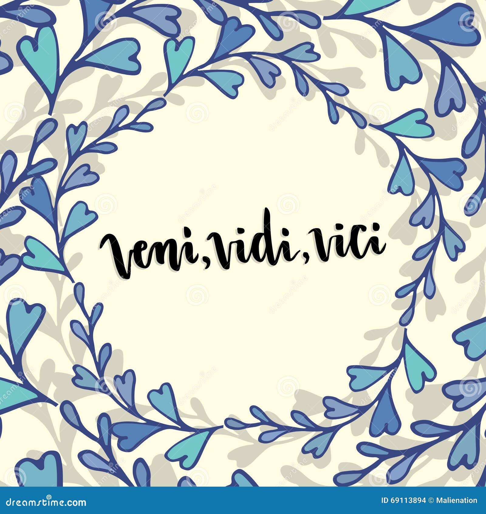 Veni vidi vici latin quote poster Royalty Free Vector Image