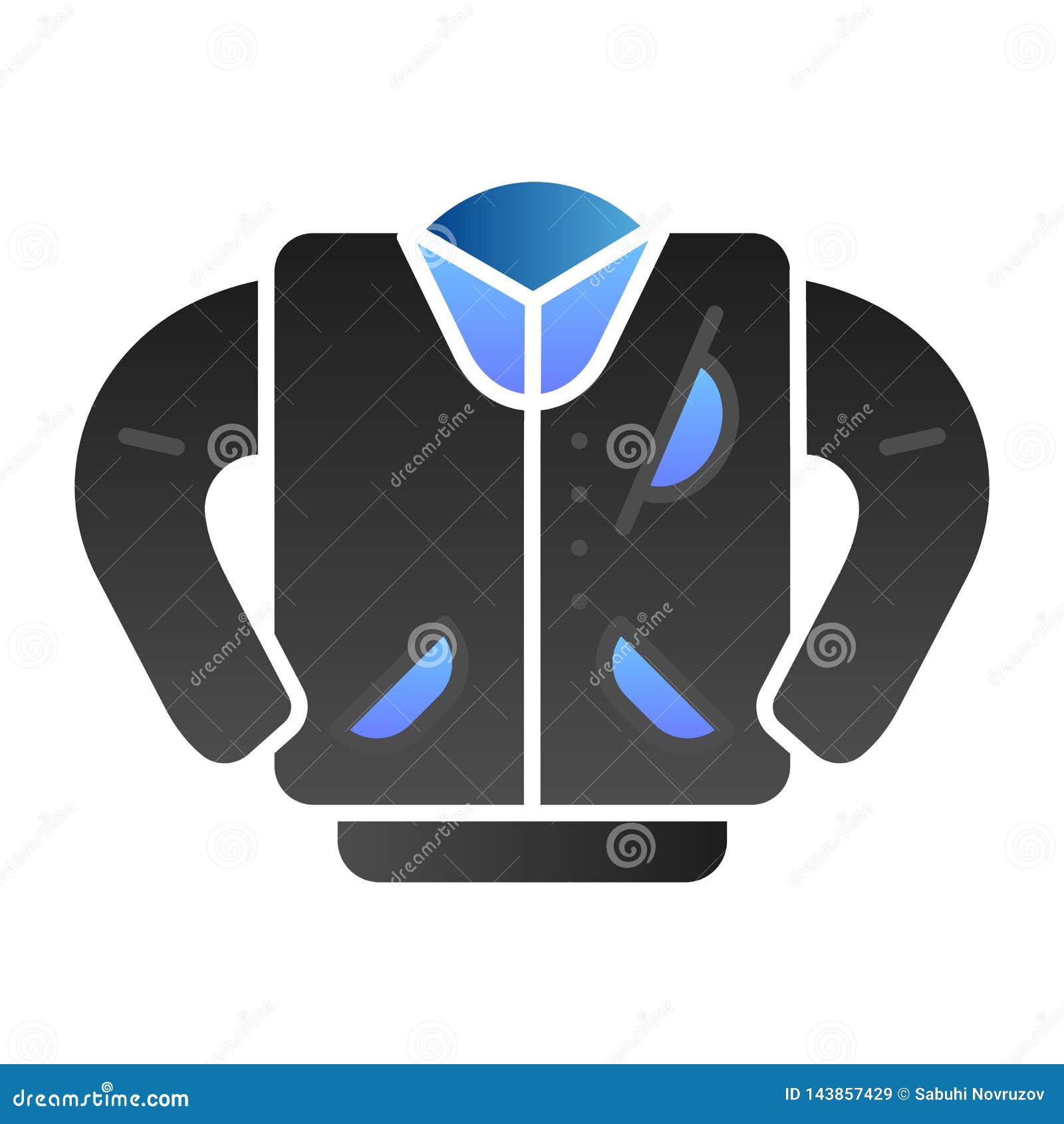 Letterman Jacket Flat Icon. High School Jacket Color Icons in Trendy