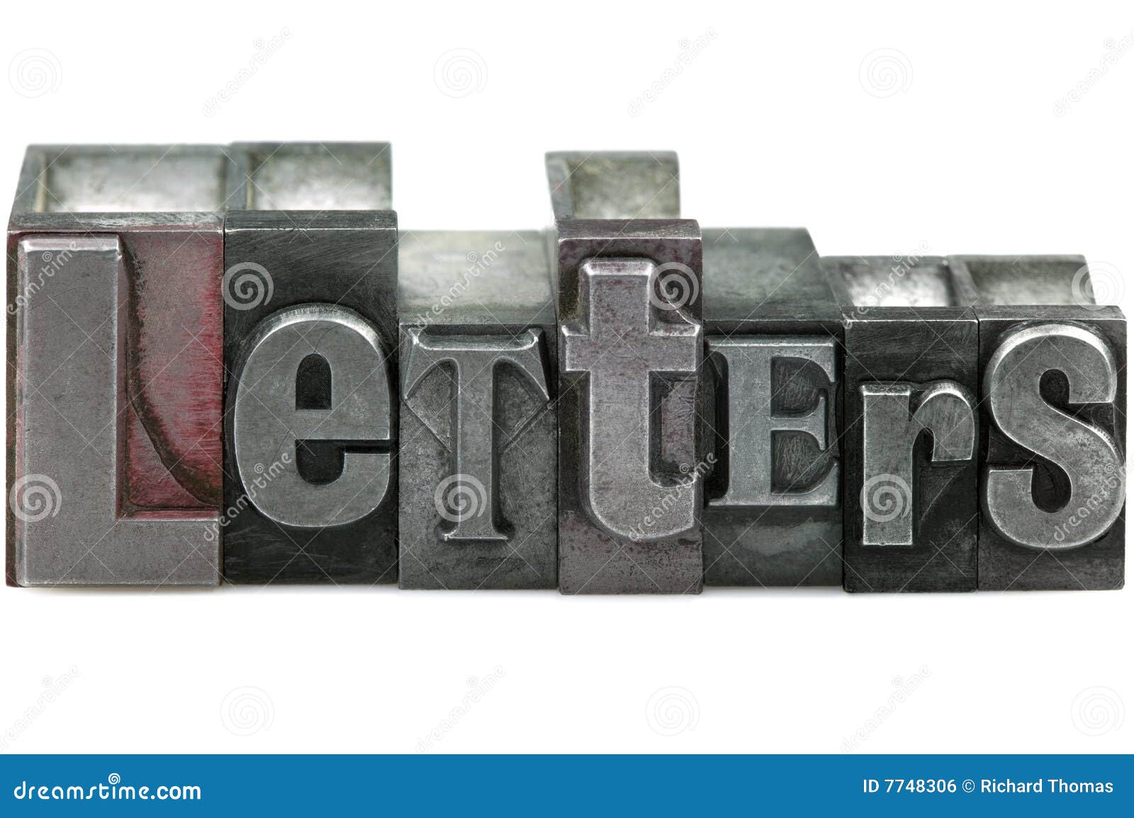 Letterpress Letters stock photo. Image of metal, design 7748306