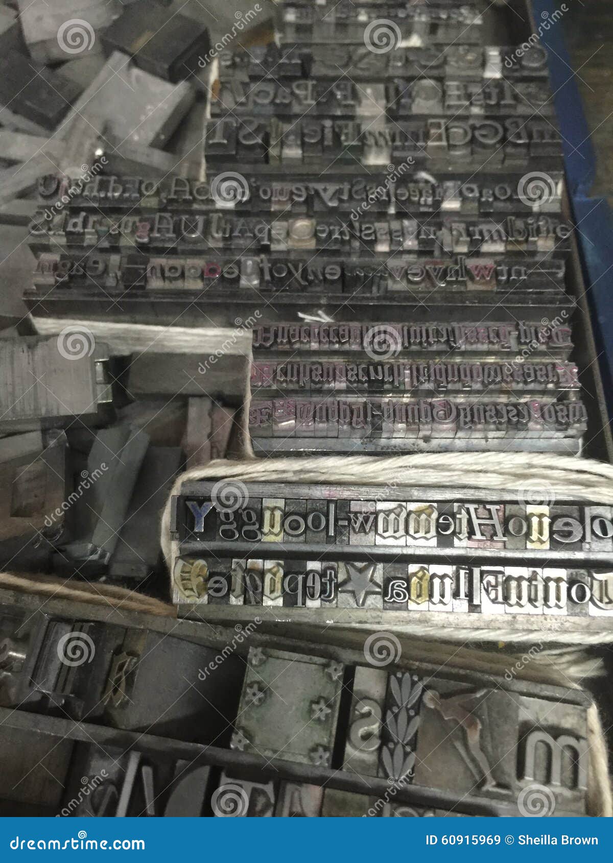 Letterpress Metal Type Locked Up Stock Image Image of grunge, black 60915969