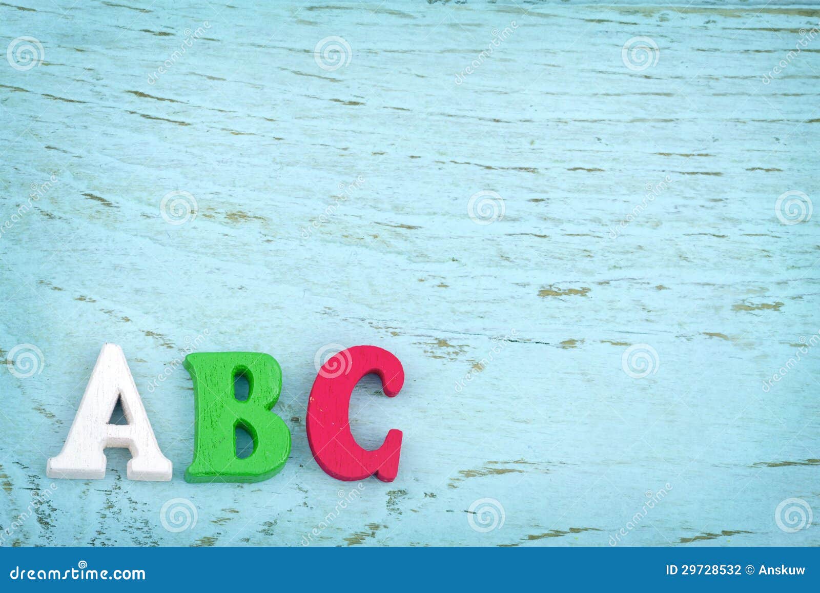 Geneeskunde Veronderstelling Gebruikelijk Letters ABC on Light Blue Wooden Background Stock Photo - Image of learn,  word: 29728532
