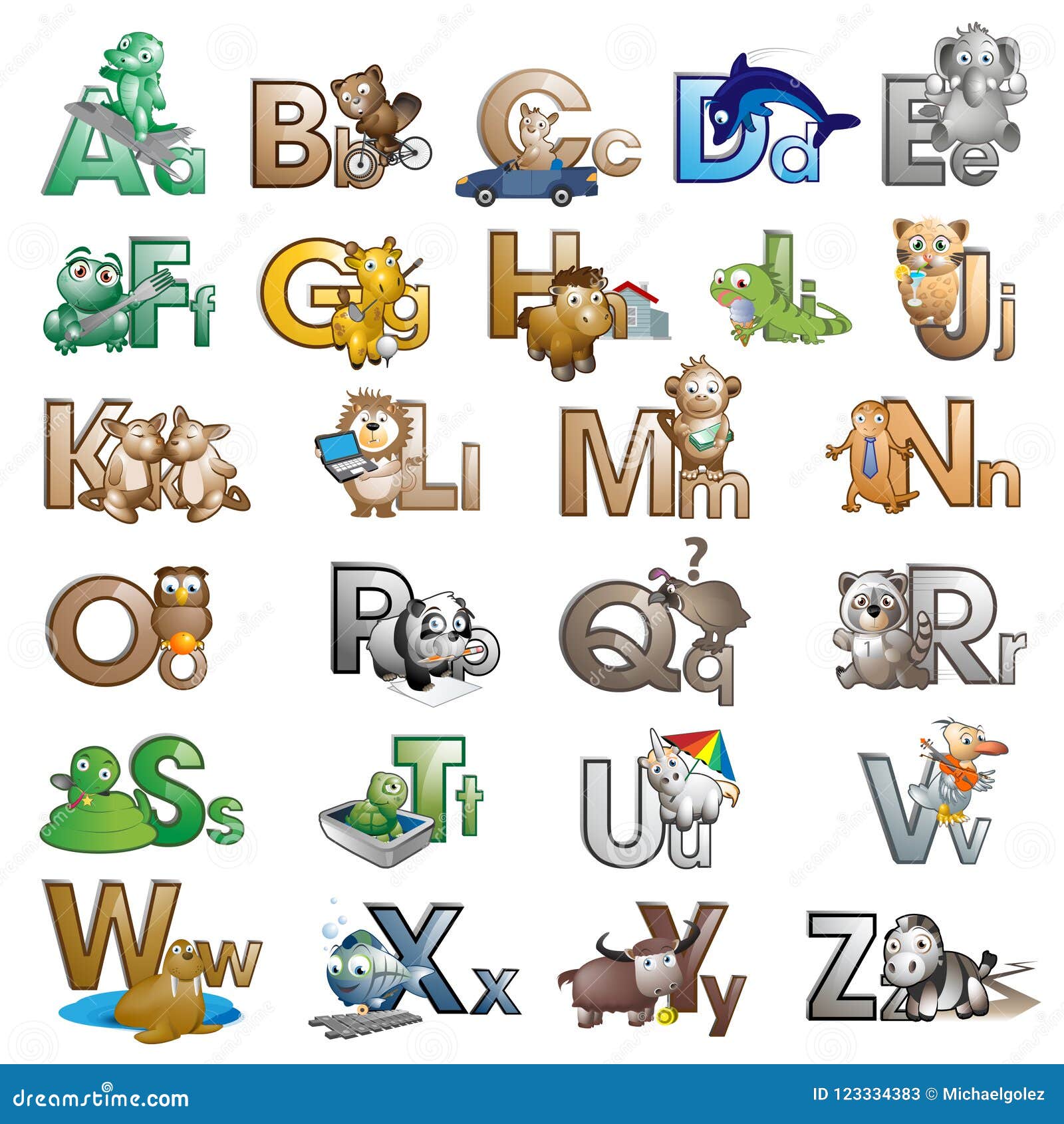 Letters of the Alphabet with Cartoon Characters Stock Illustration - Illustration of atoz, animal: 123334383 Letters of the Alphabet with Cartoon Characters Stock Illustration - Illustration of atoz, animal: 123334383