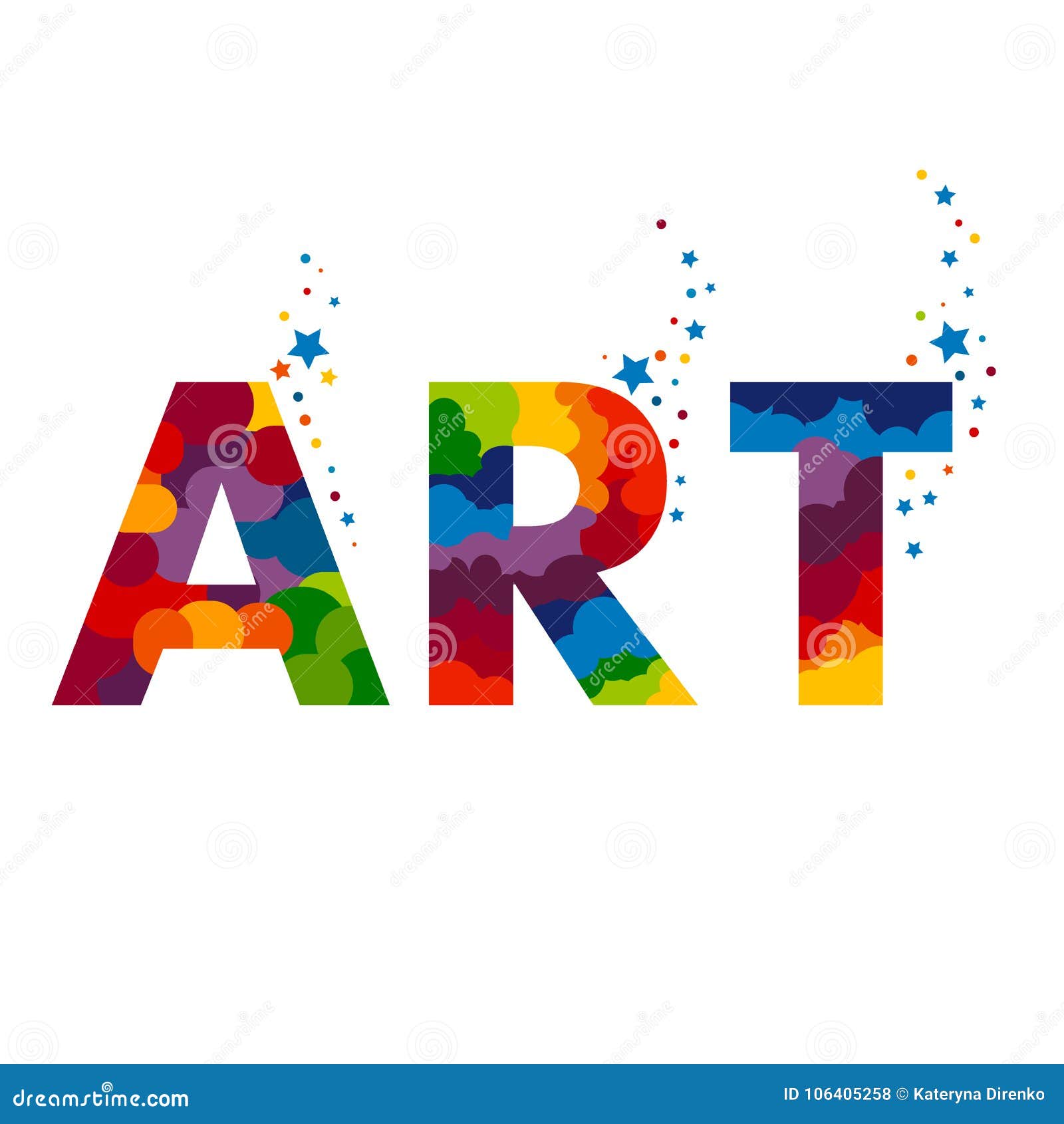 Letters ART Illustration. Ready for Poster or Artwork Design Stock