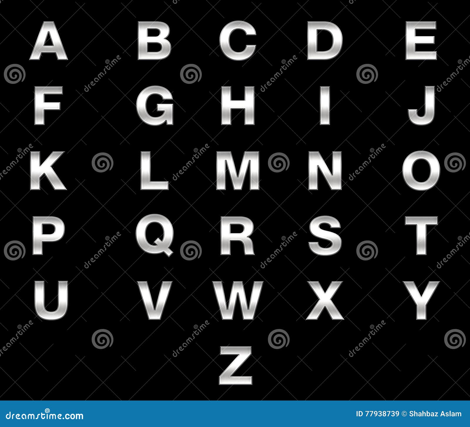 Letters A B C D E F G H I J K L M N O P Q R S T U V W X Y Z Alphabets In Matel 3d Texture Style Isolated On Black Background Stock Illustration Illustration Of Paint Alphabets