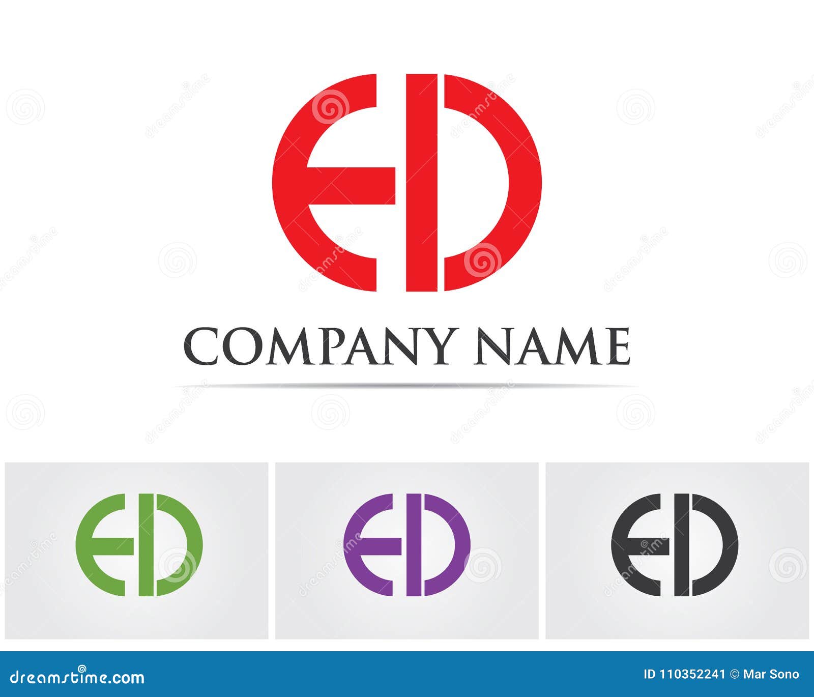 Letters ed logo template stock vector. Illustration of looped - 110352241