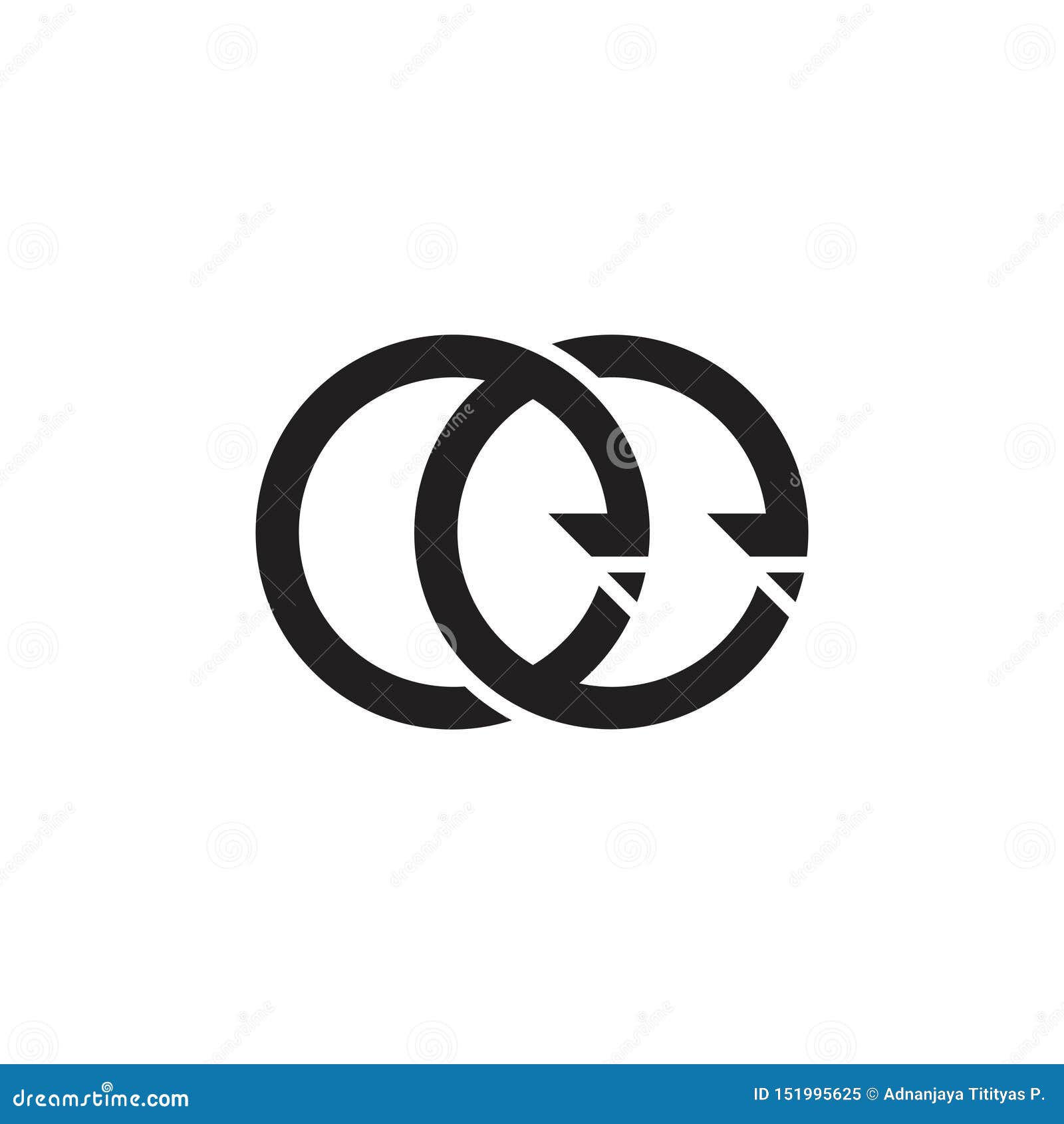 Letters Ee Circle Arrow Linked Geometric Logo Vector Stock Vector ...