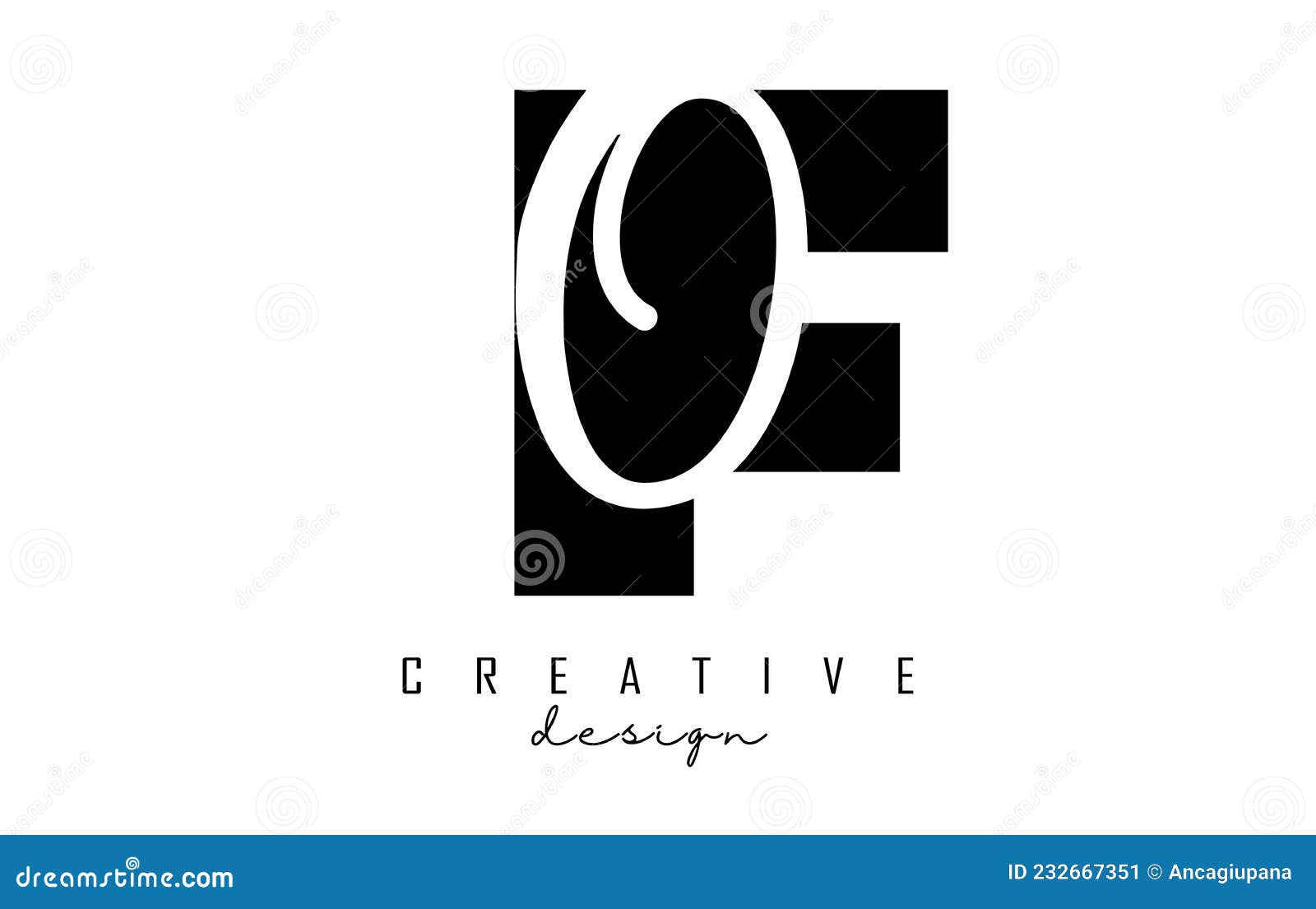 Letters FO Logo with a Minimalist Design. Letters F and O with ...