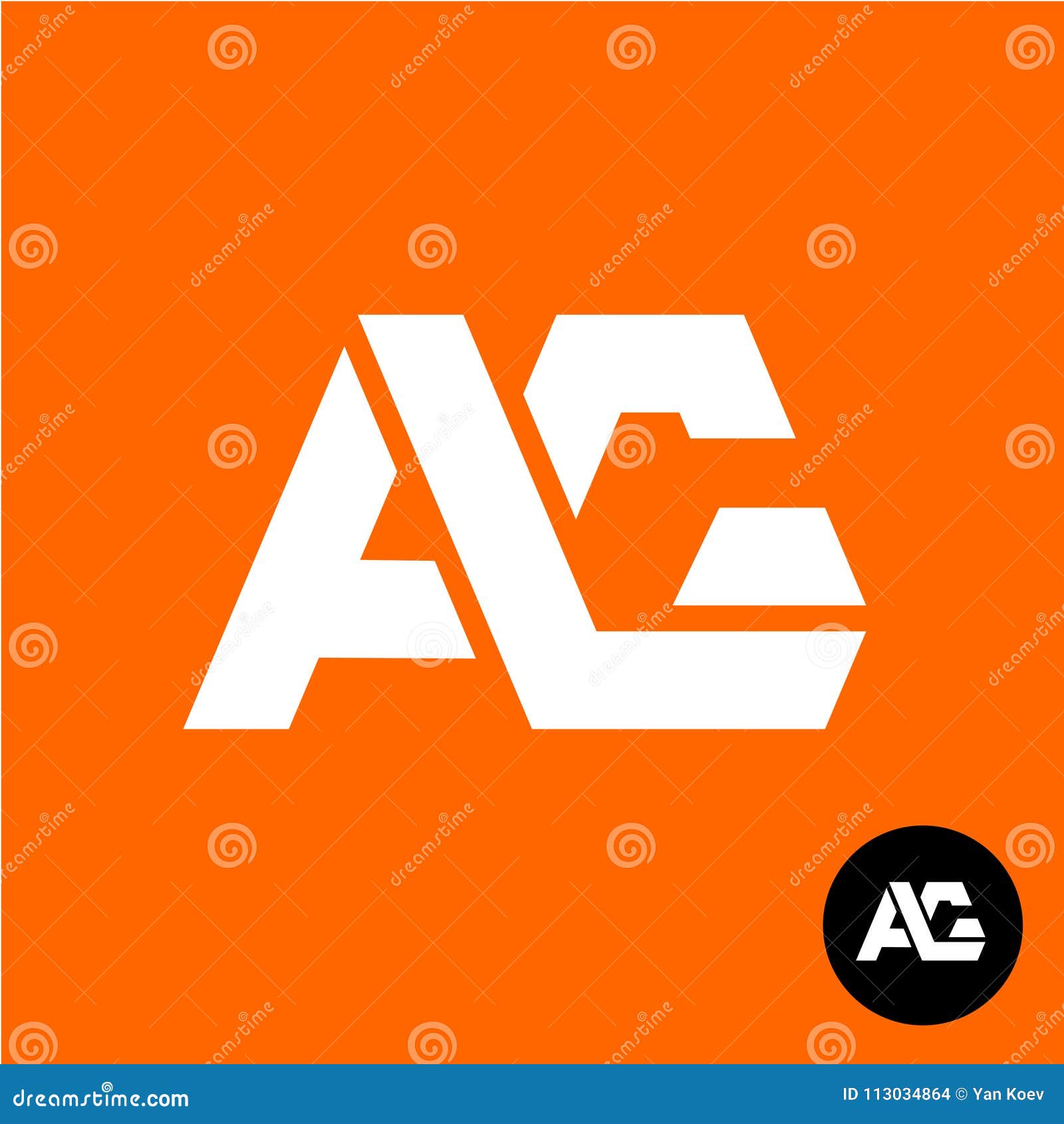 letters a and g ligature logo. two letters ag sign
