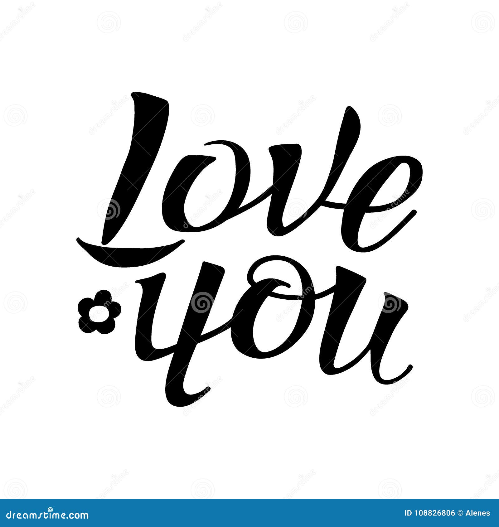 Letters Calligraphy, Love You, Hand Drawing Stock Vector - Illustration ...