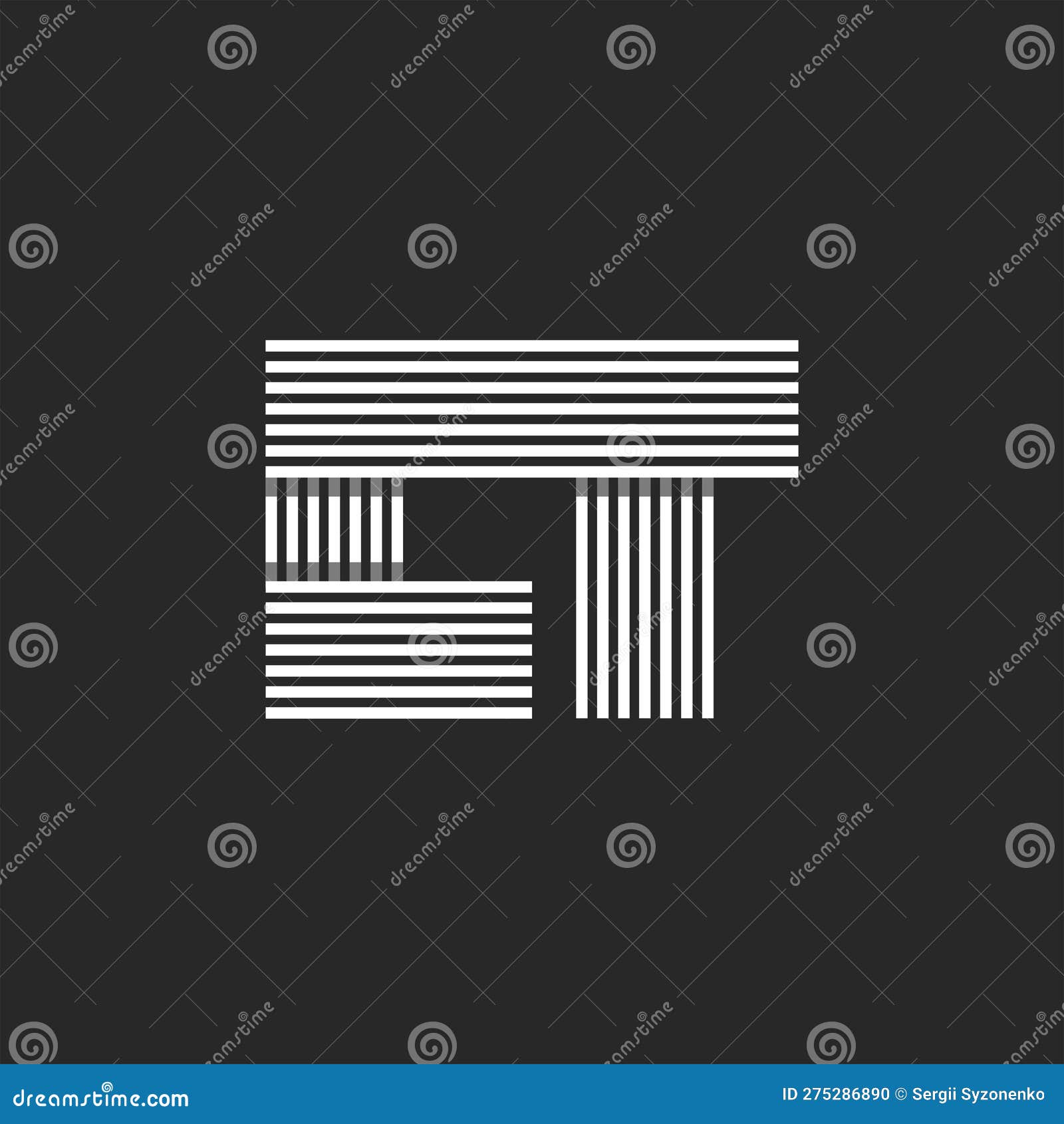 Initials Letters TC Or CT Logo Monogram Outline Linear Shape On