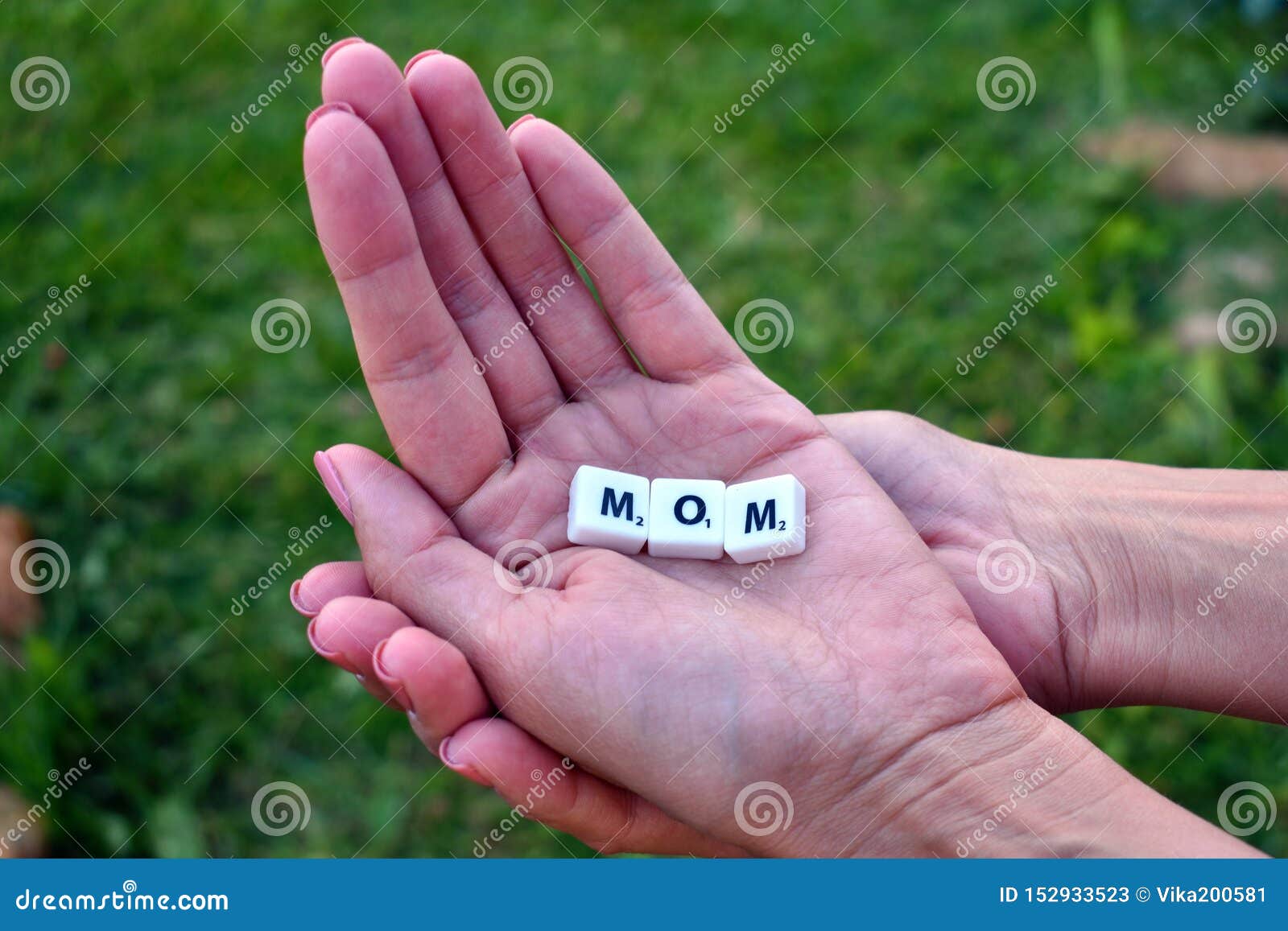 Letters Mom Laid Out from Game Cubes. Word Mom of Letters and Symbols ...