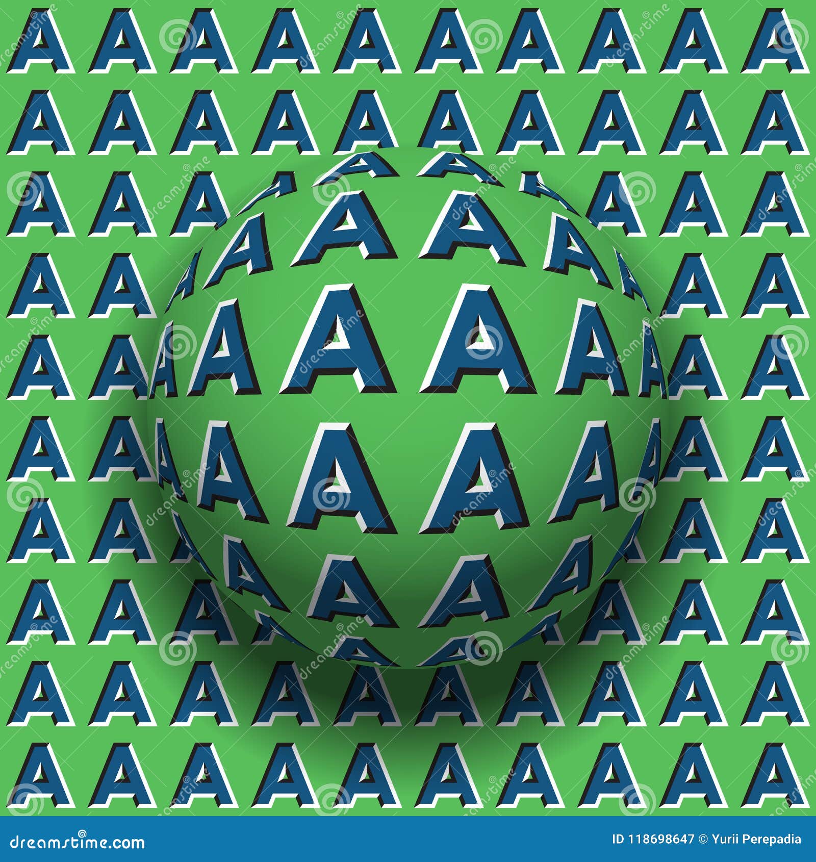 Letters a Patterned Sphere Rolling Along the Same Surface. Abstract