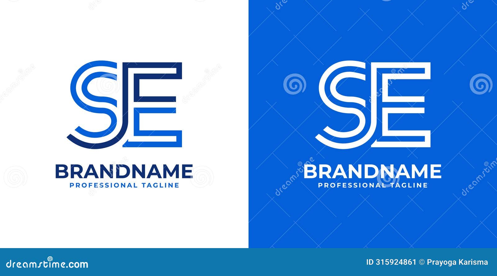 letters se line monogram logo, suitable for business with se or es initials