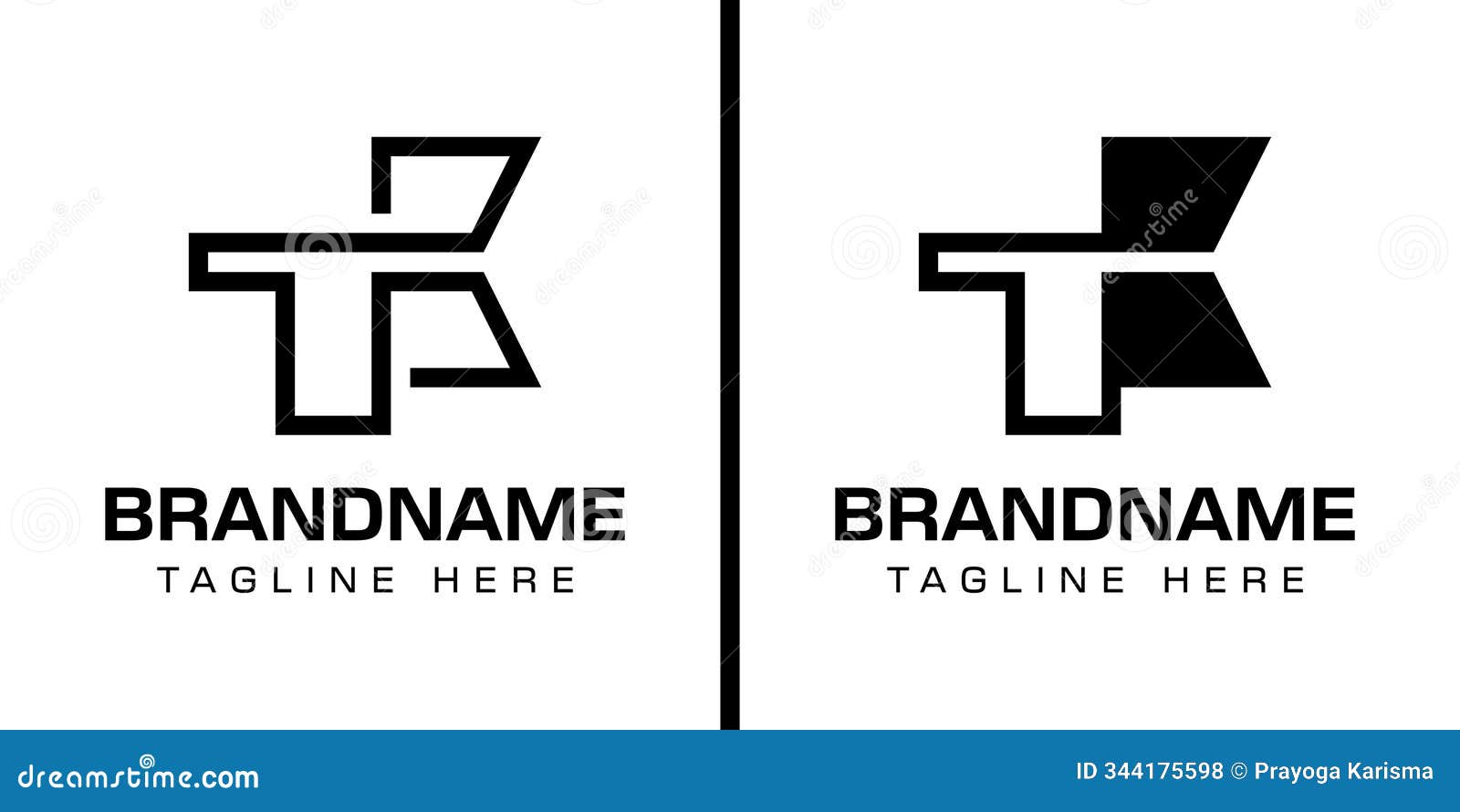 letters tk or kt monogram logo set, suitable for any business with tk or kt initials