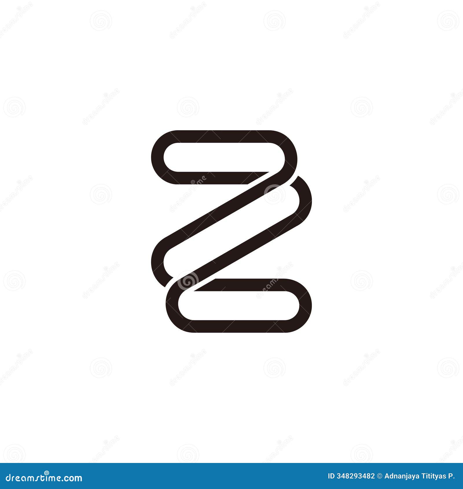 letters z zz linked overlap simple geometric linear logo 