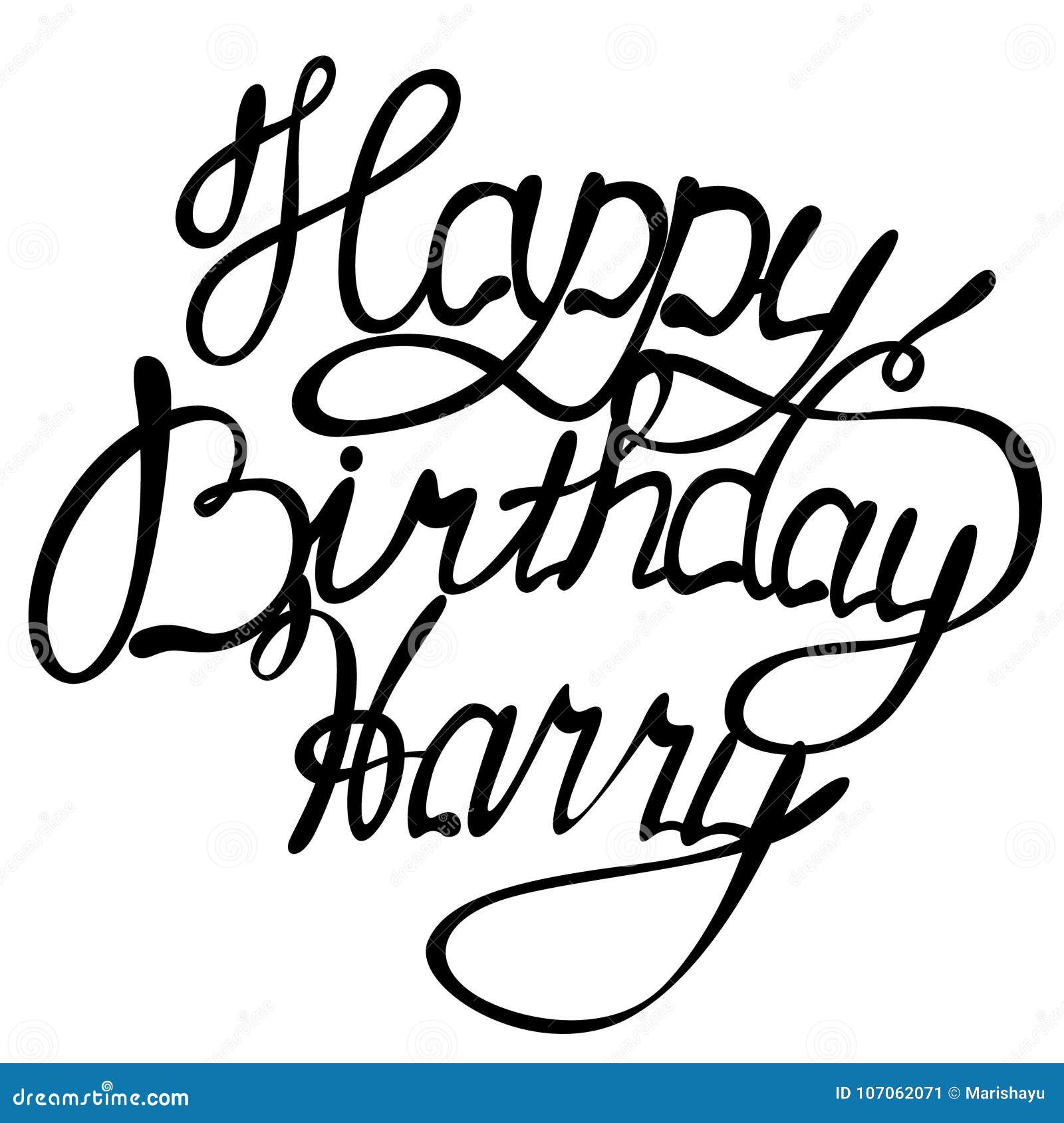Lettrage De Nom De Harry De Joyeux Anniversaire Illustration De Vecteur Illustration Du Homme Anglais