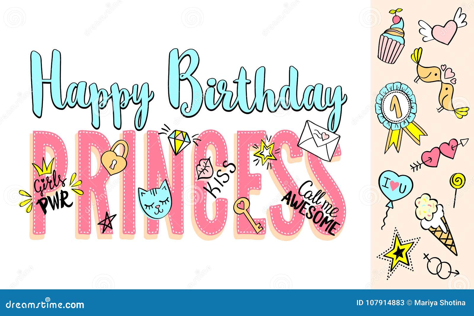 Lettrage De Princesse De Joyeux Anniversaire Avec Des Griffonnages Girly Et Des Expressions Tirees Par La Main Pour Le Design De Illustration De Vecteur Illustration Du Expressions Anniversaire Lettrage De Princesse De Joyeux Anniversaire Avec Des Griffonnages Girly Et Des Expressions Tirees Par La Main Pour Le Design De Illustration De Vecteur Illustration Du Expressions Anniversaire