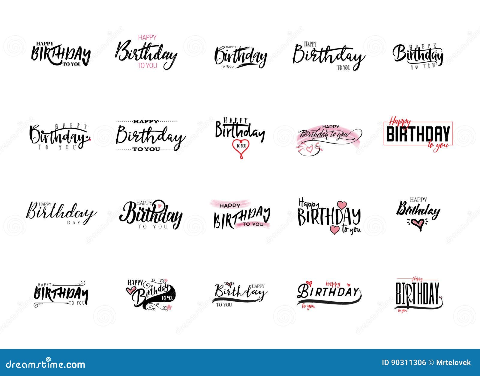 Lettrage Et Calligraphie Modernes Joyeux Anniversaire Autocollant Timbre Logo Fabrique A La Main Illustration De Vecteur Illustration Du Timbre Lettrage