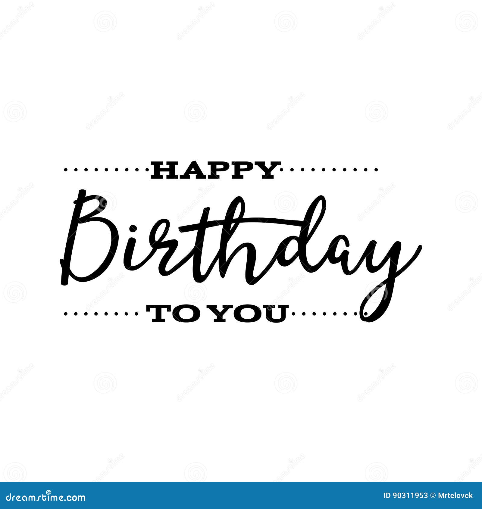 Lettrage Et Calligraphie Modernes Joyeux Anniversaire Autocollant Timbre Logo Fabrique A La Main Illustration De Vecteur Illustration Du Lettrage Modernes