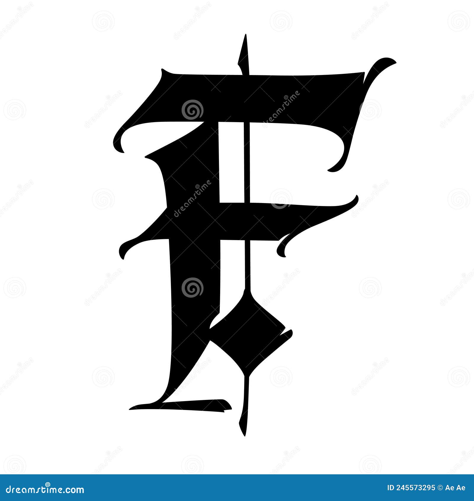 Lettre F De Type De Tatouage Stock Illustrations Vecteurs Clipart 102 Stock Illustrations