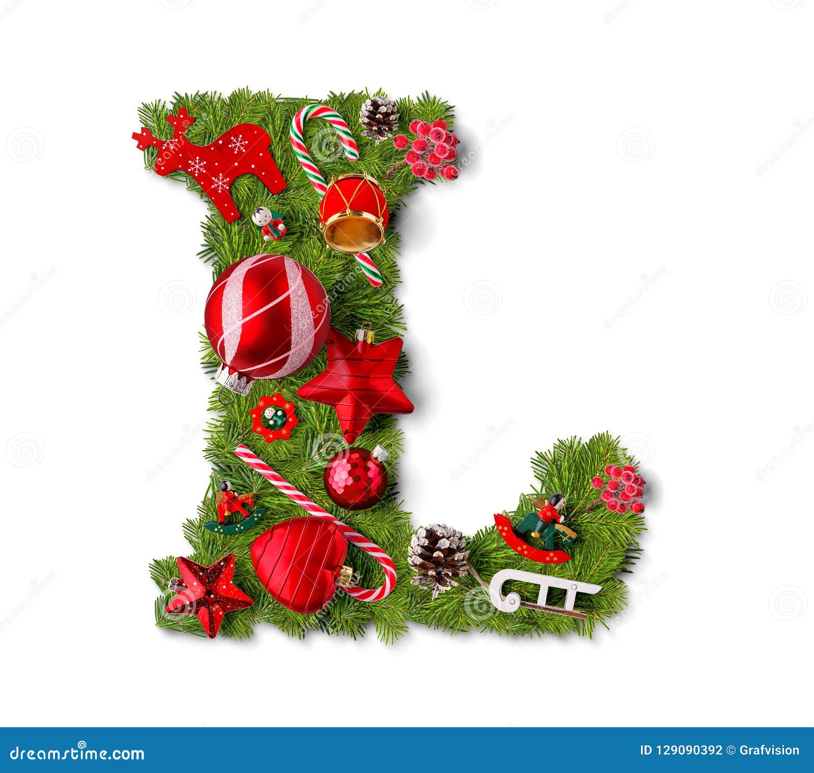 Lettre L D Alphabet De Noel Photo Stock Image Du Lettre Noel