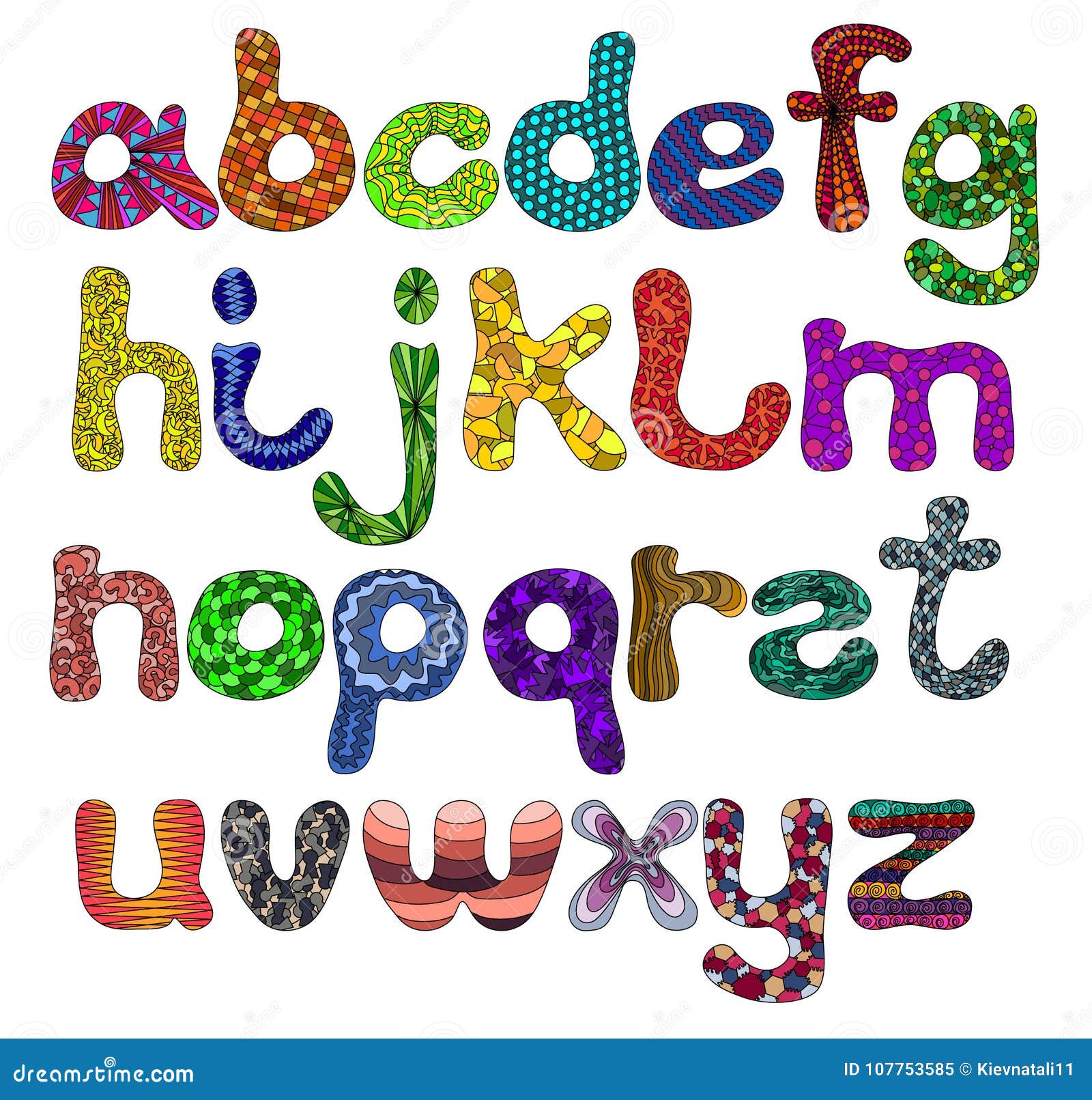 Lettres Majuscules Droles D Alphabet En Couleurs Illustration De Vecteur Illustration Du Amusement Enfantin 107753585