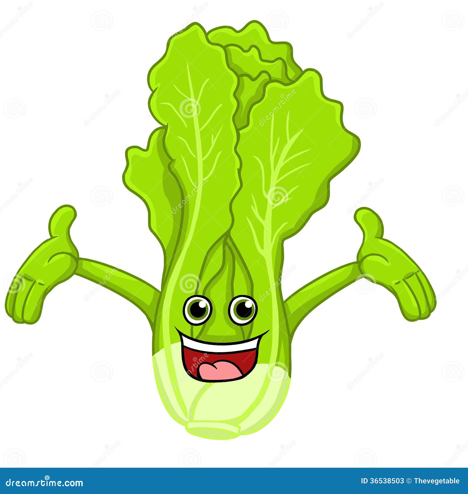 Lettuce cartoon stock illustration. Illustration of green - 36538503